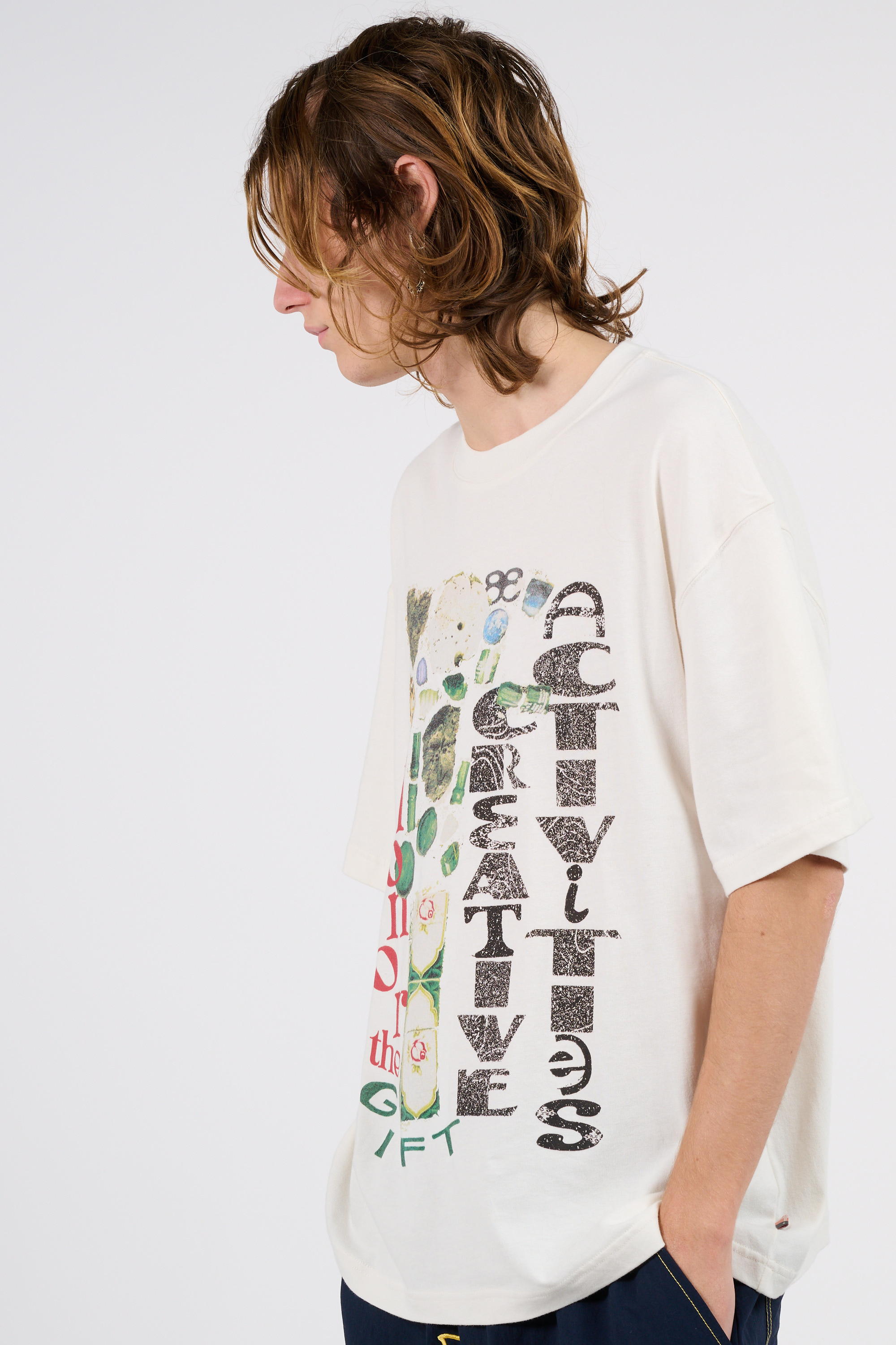 Regular-fit round-neck cotton T-shirt White