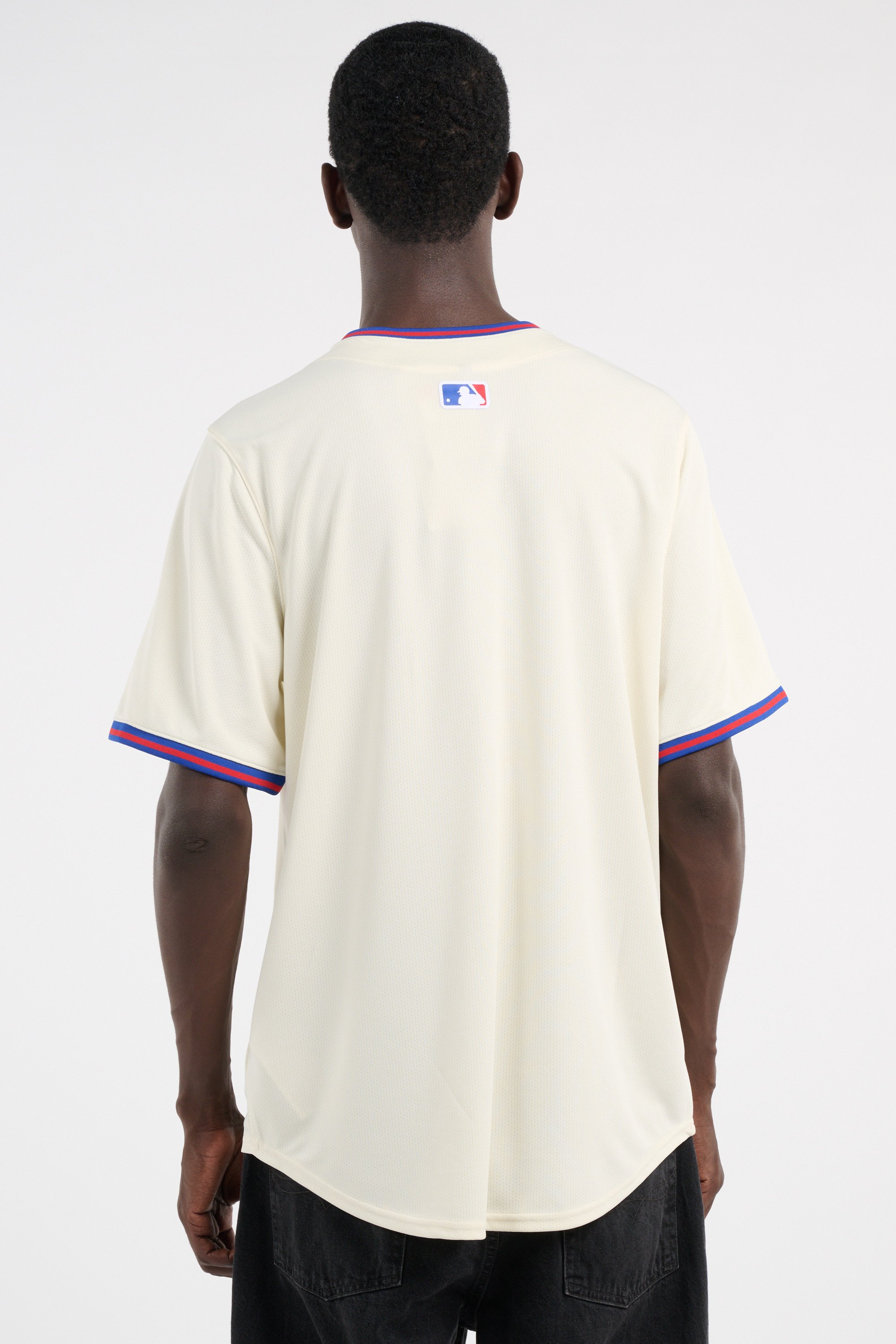 Regular-fit round-neck cotton T-shirt | Beige NIKE MLB Men