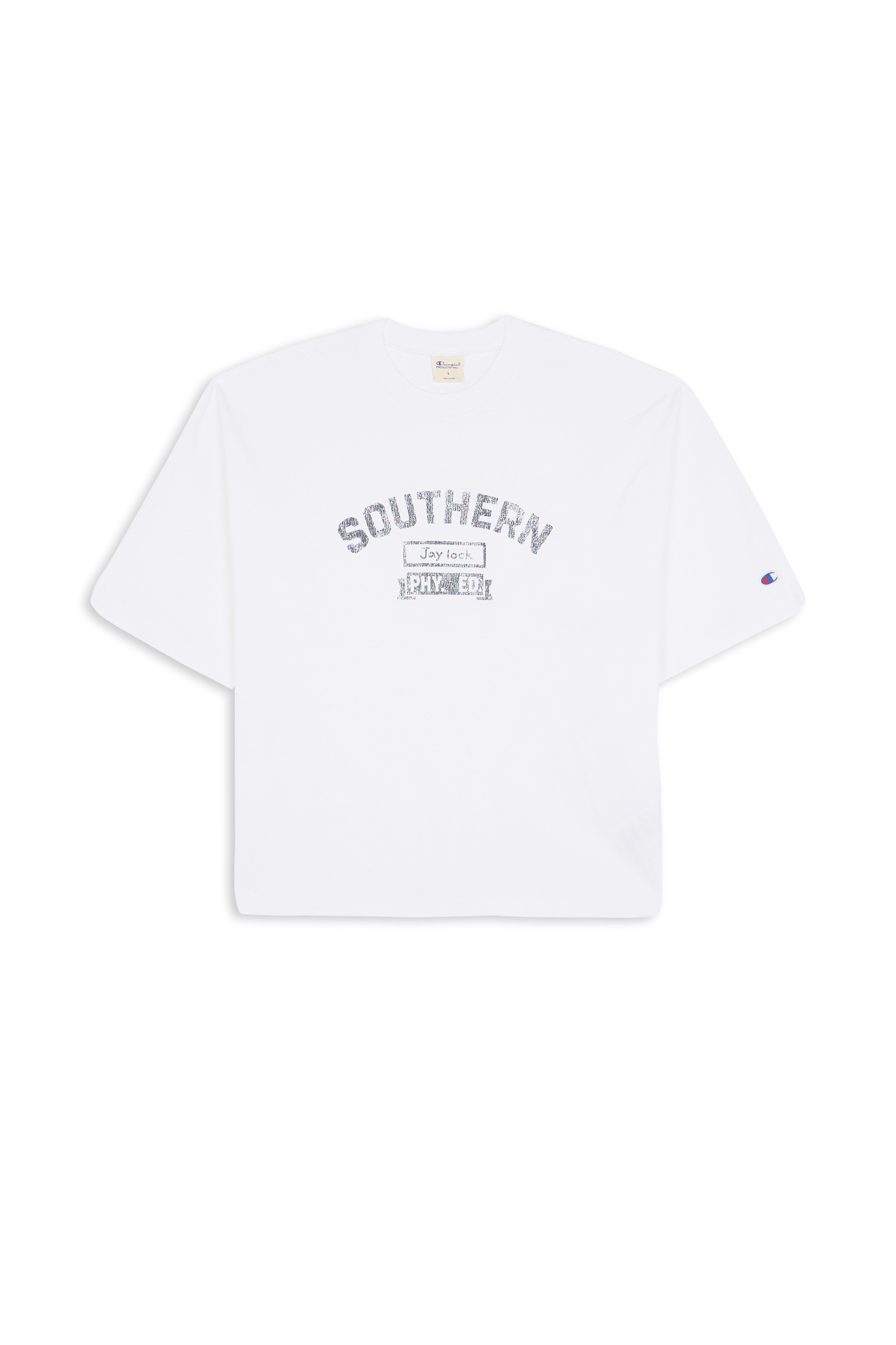 Regular-fit round-neck cotton T-shirt CHAMPION White