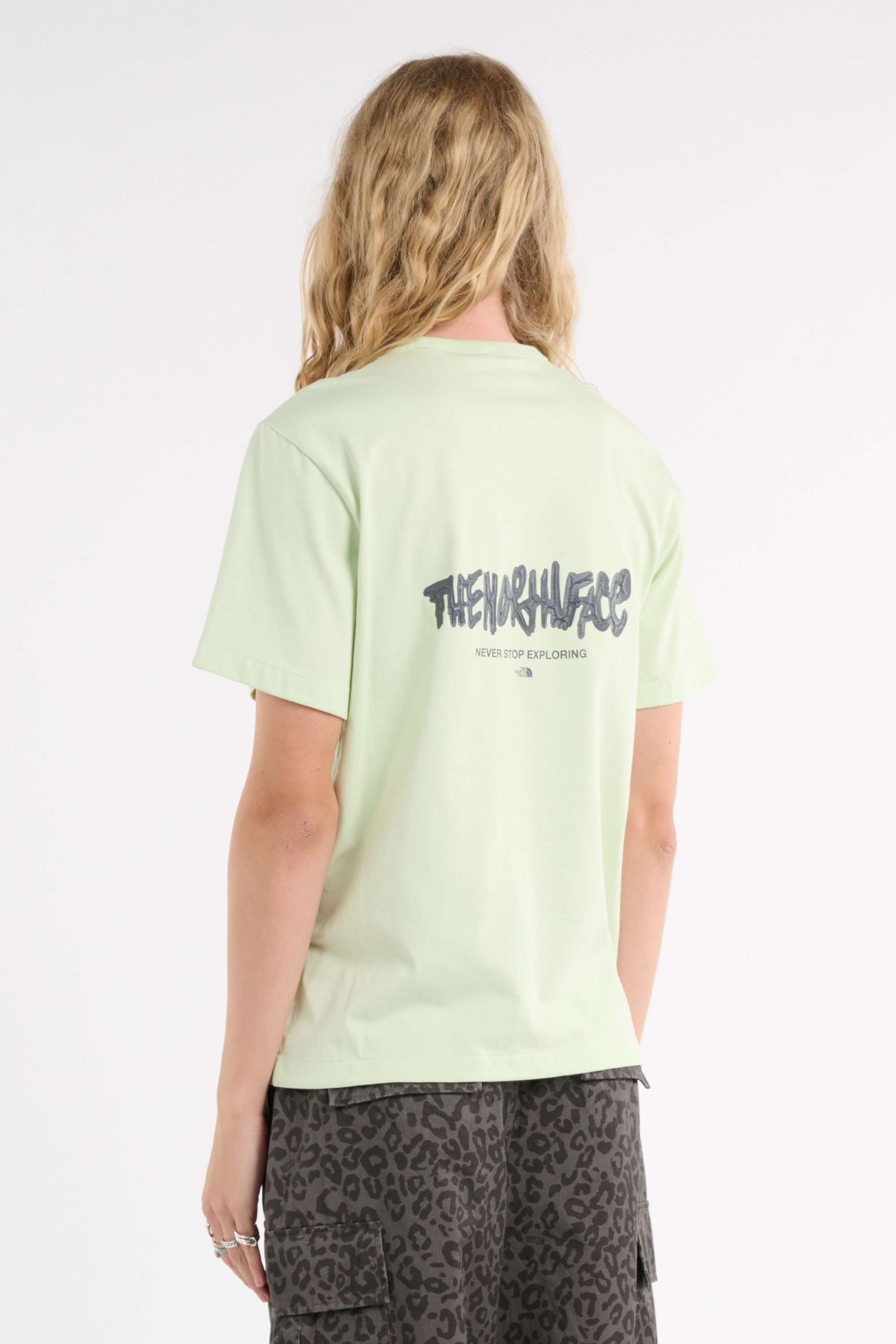 Regular-fit round-neck cotton T-shirt | Green THE NORTH FACE Men