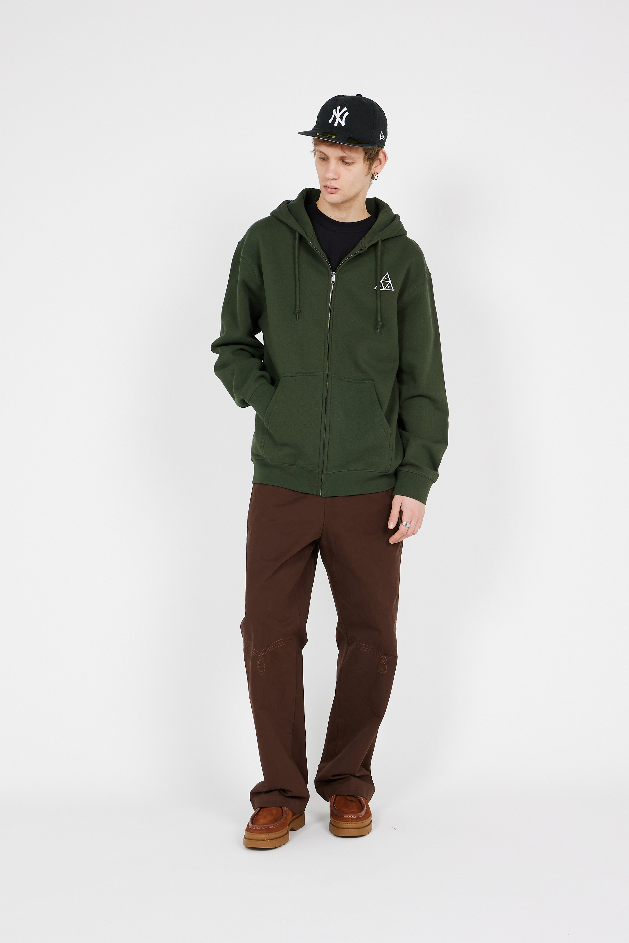 Hoodie zippé Vert