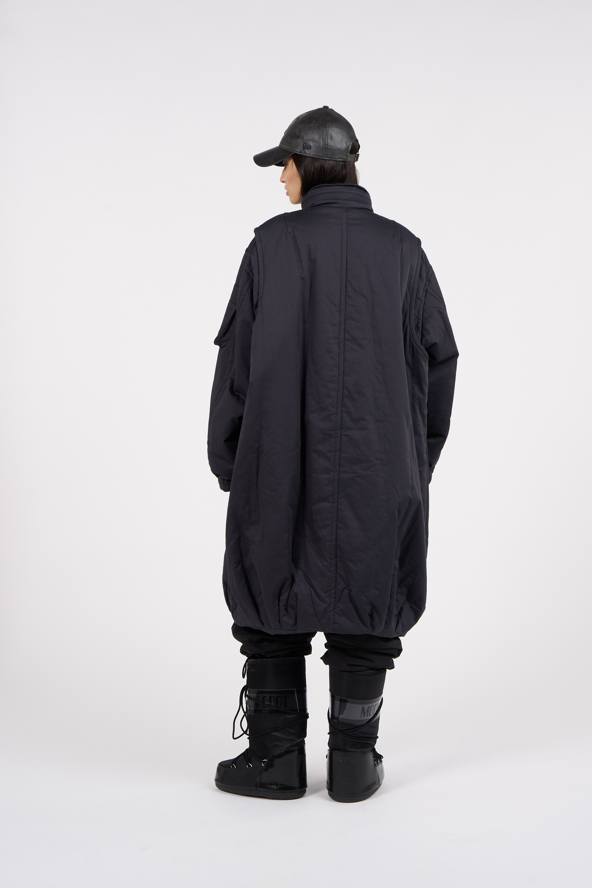 Lightweight quilted padded jacket with high neck Blue