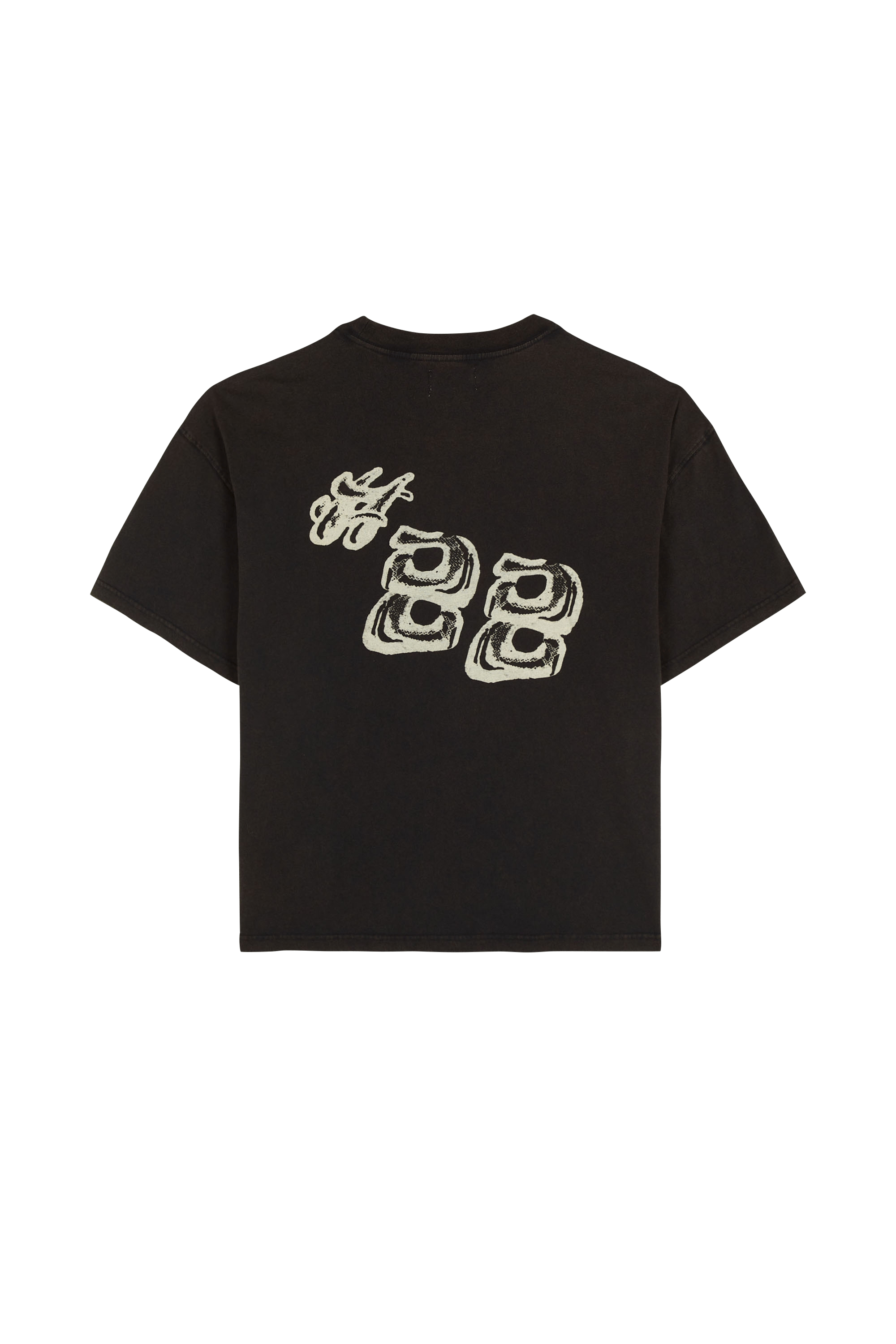 Regular-fit round-neck cotton T-shirt HONOR THE GIFT Black