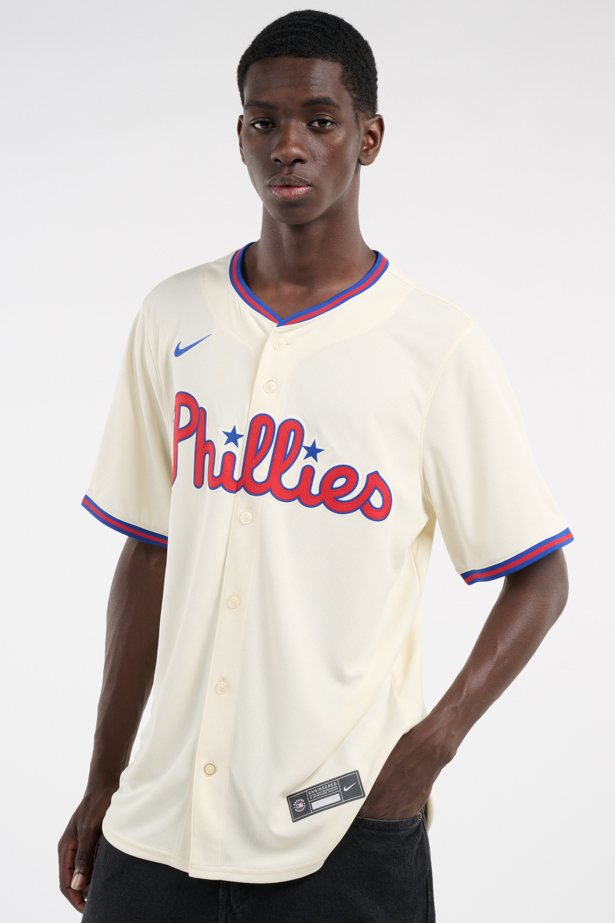 Regular-fit round-neck cotton T-shirt | Beige NIKE MLB Men