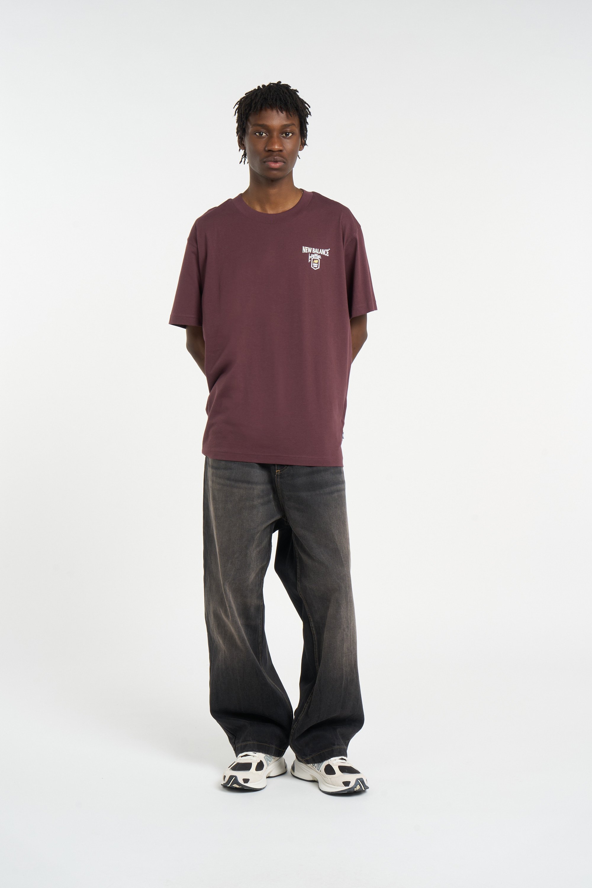 Regular-fit round-neck cotton T-shirt NEW BALANCE Red