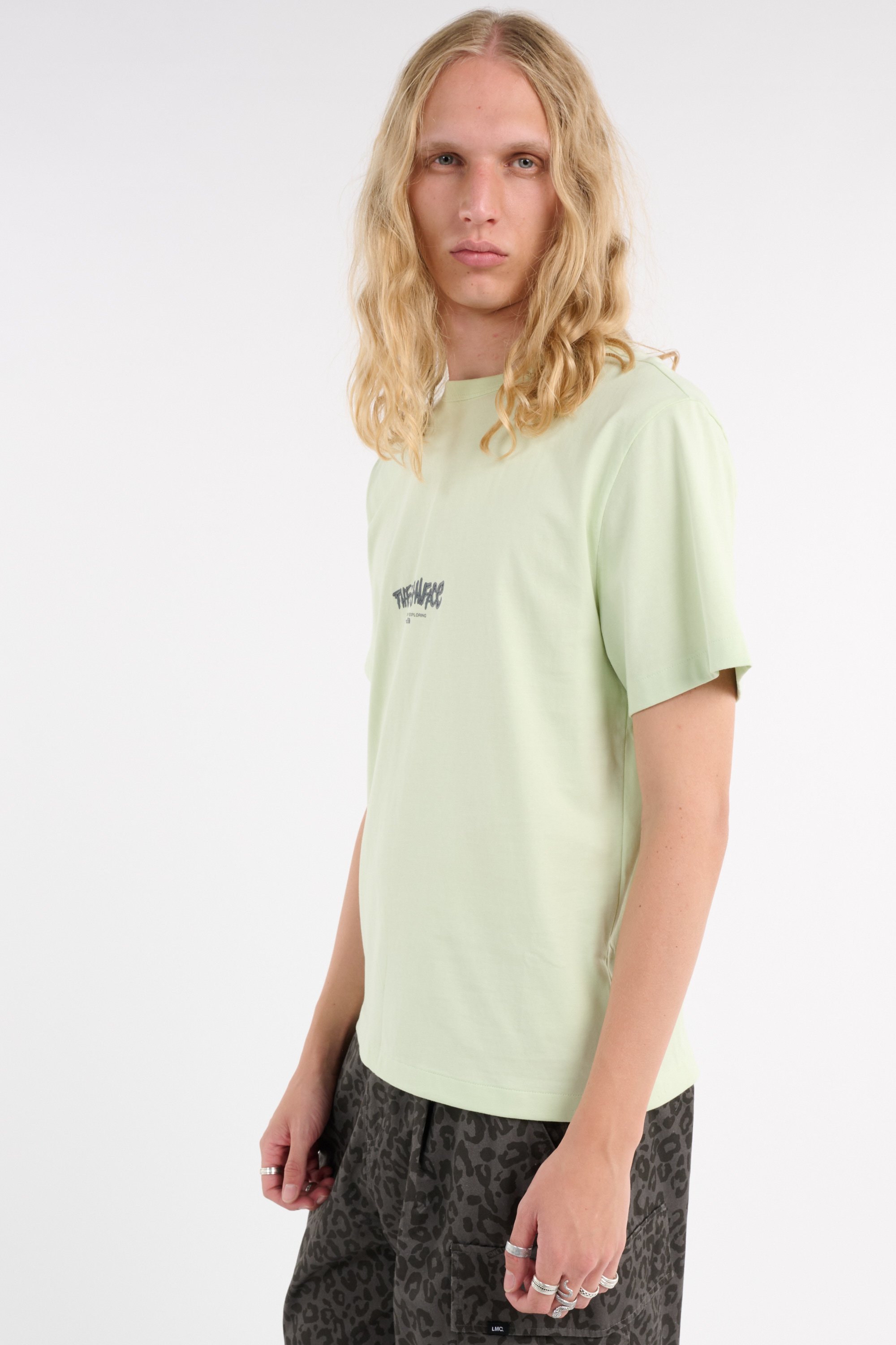 Regular-fit round-neck cotton T-shirt | Green THE NORTH FACE Men