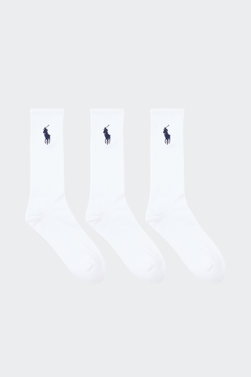 POLO RALPH LAUREN Lot de 3 paires de chaussettes Blanc