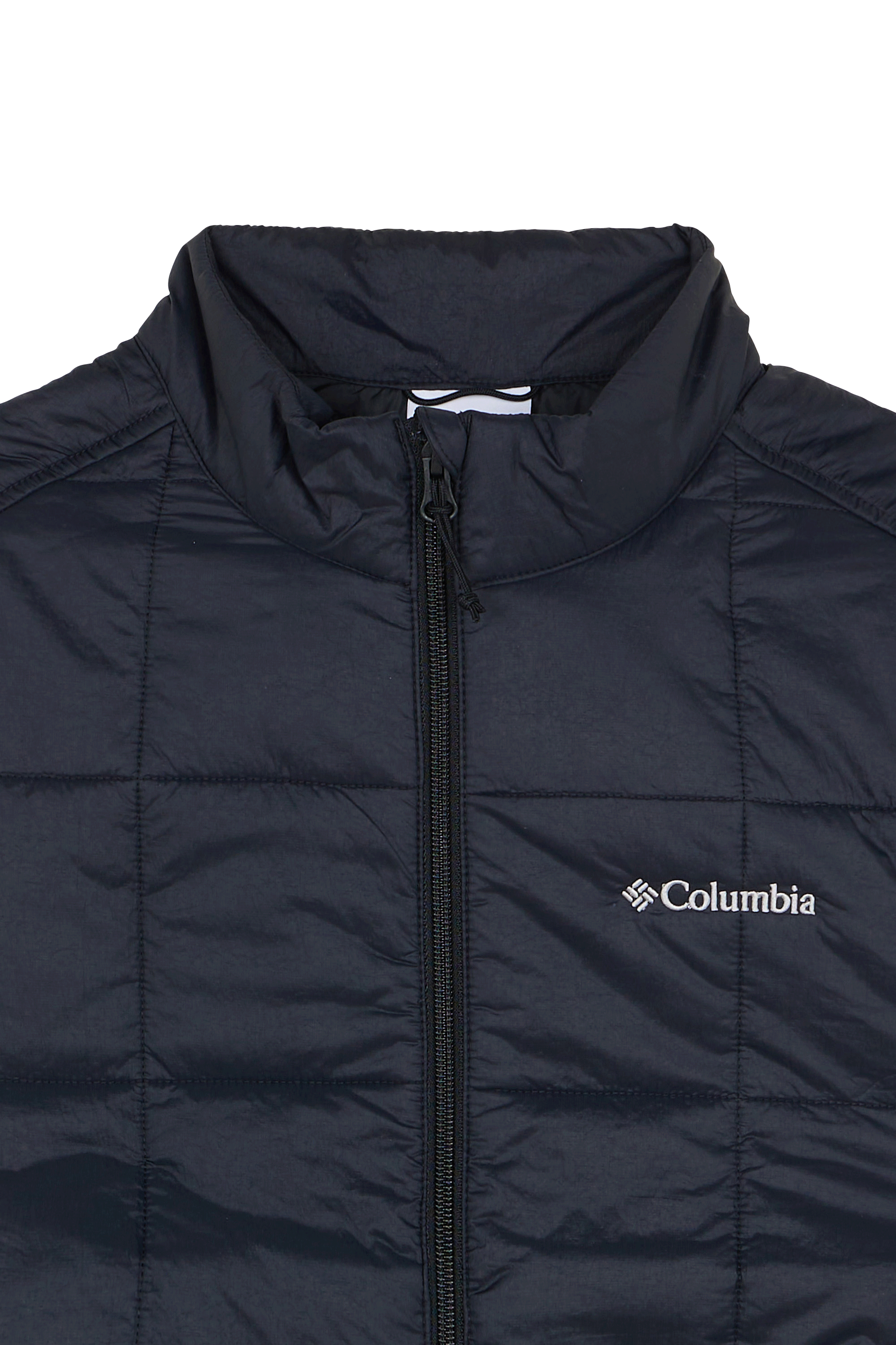 Lightweight quilted padded jacket with high neck Black