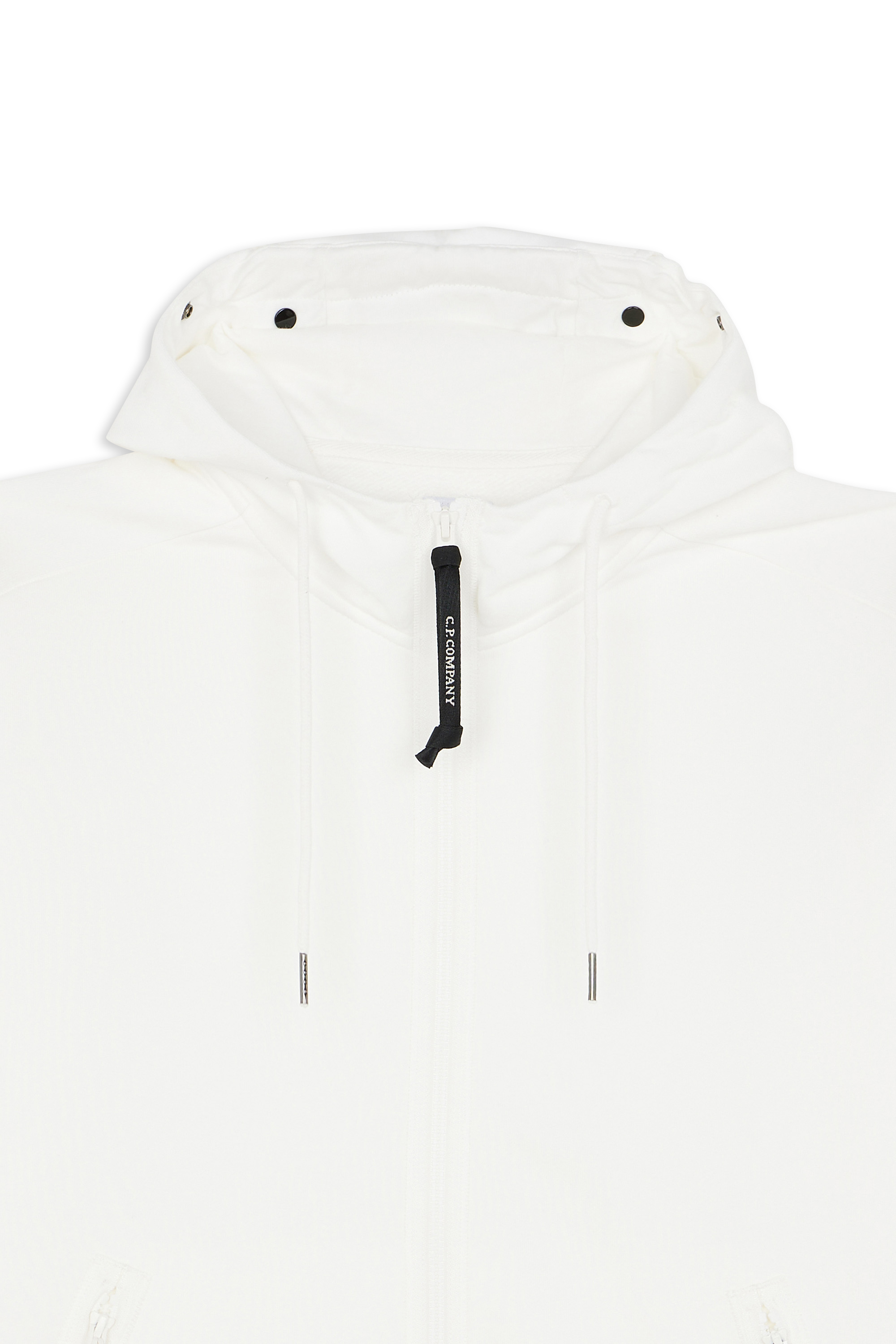 Zip-up hoodie White