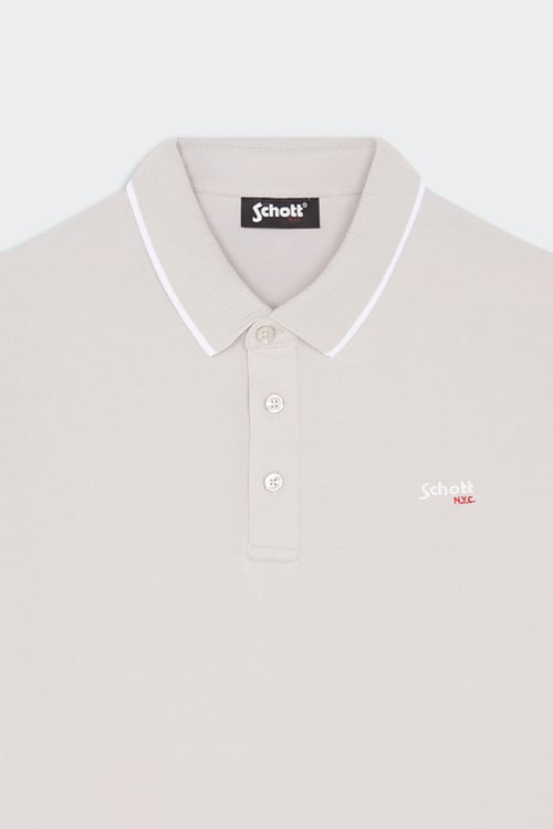 SCHOTT Polo Gris