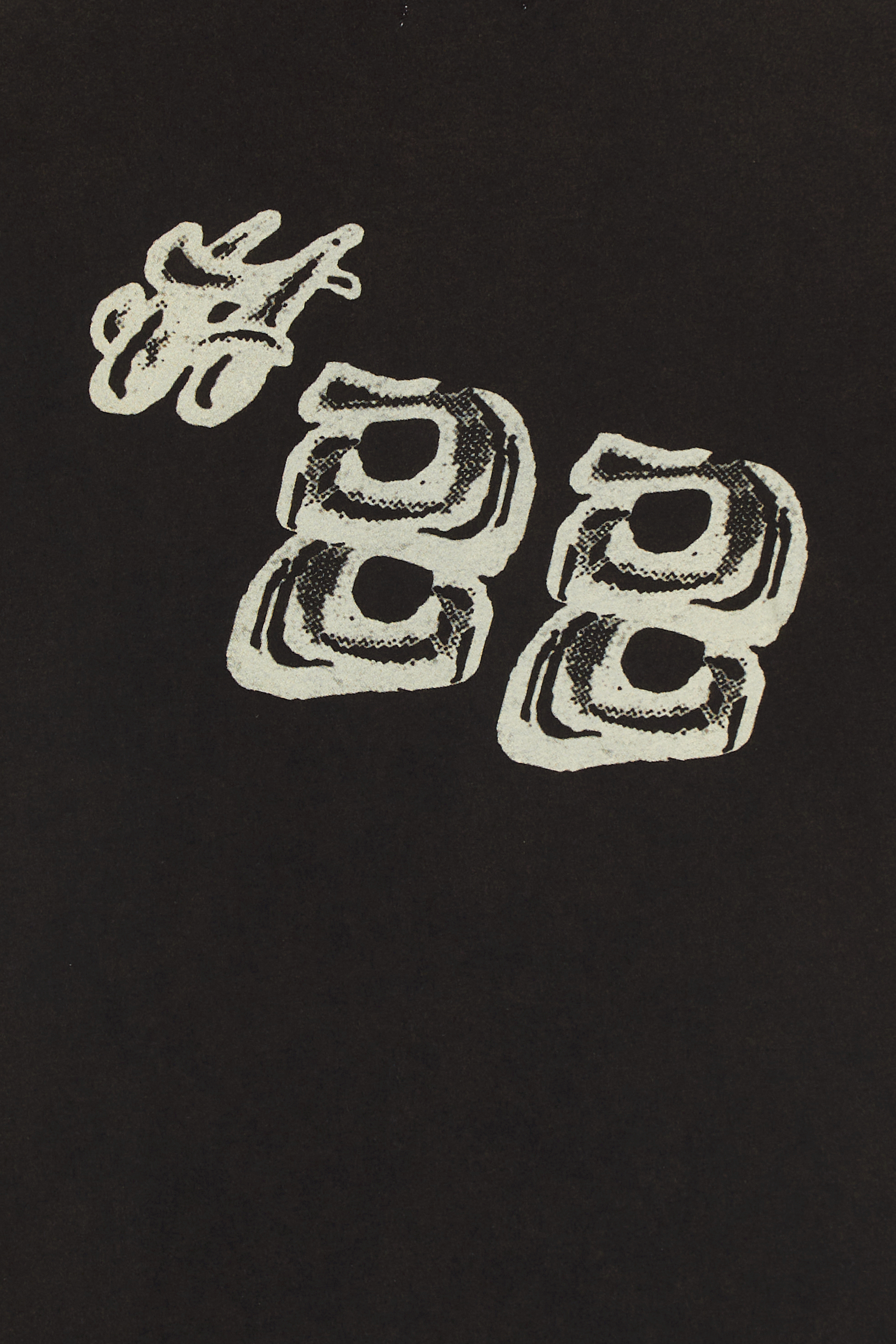 Regular-fit round-neck cotton T-shirt Black