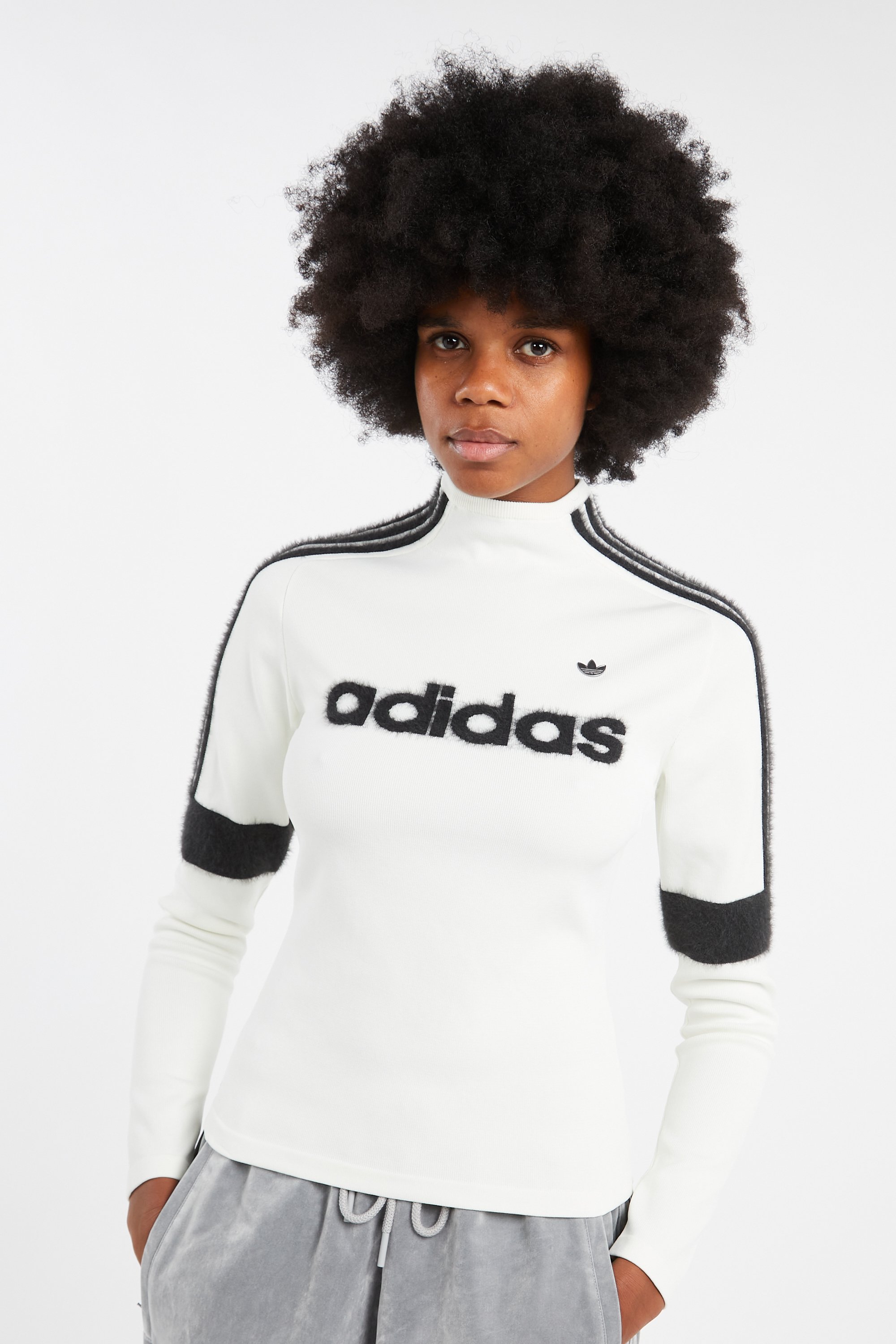 Regular-fit round-neck cotton T-shirt | Beige by ADIDAS Regular-fit round-neck cotton T-shirt Beige