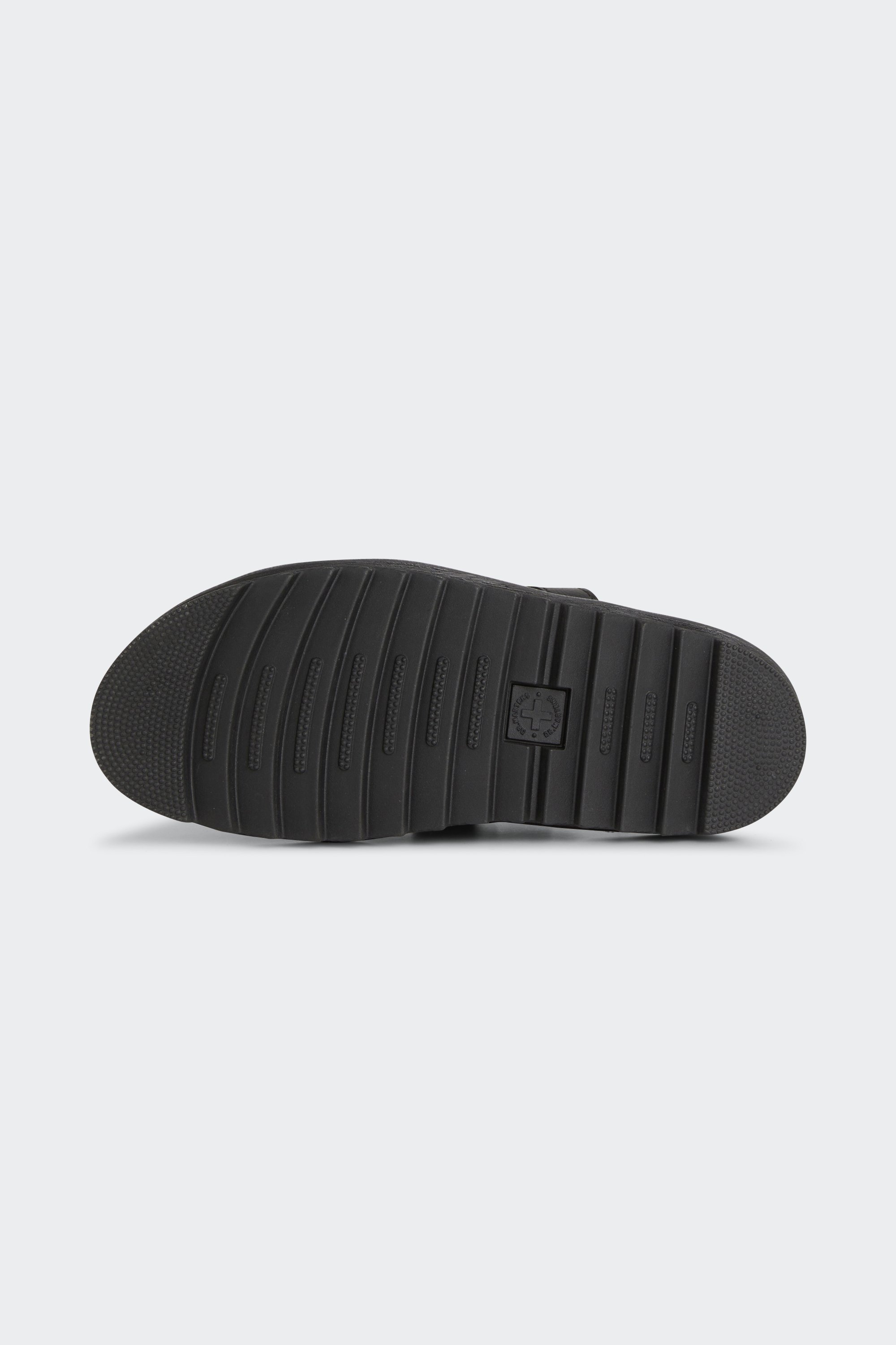 Flat furry sheepskin sandals | Black by DR. MARTENS Flat furry sheepskin sandals Black