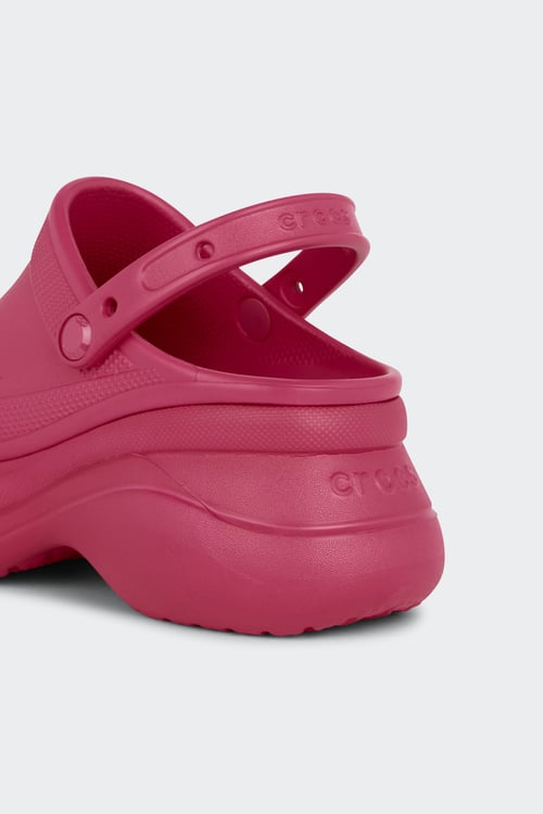 CROCS Flat furry sheepskin sandals Pink