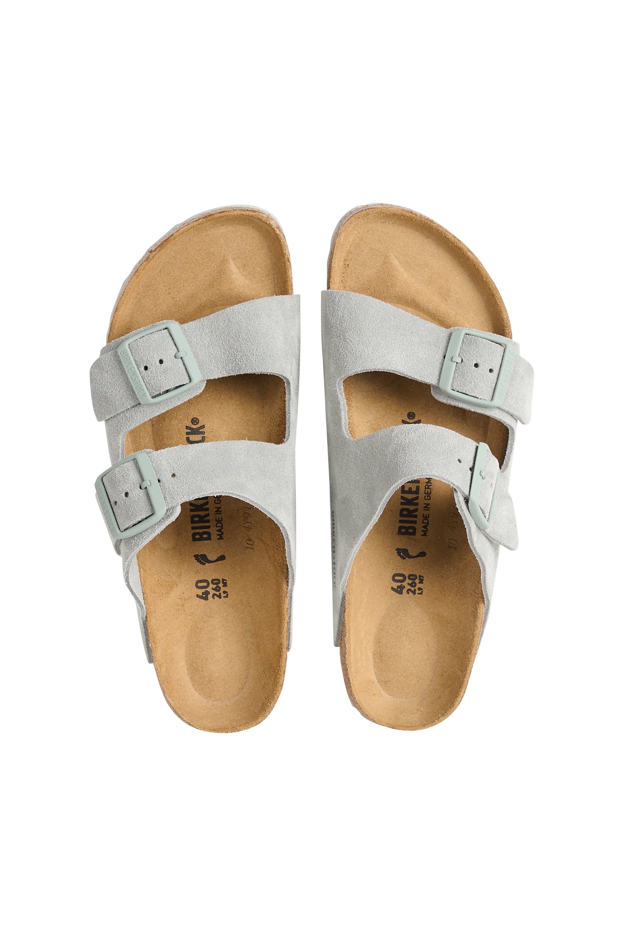 Flat furry sheepskin sandals Green
