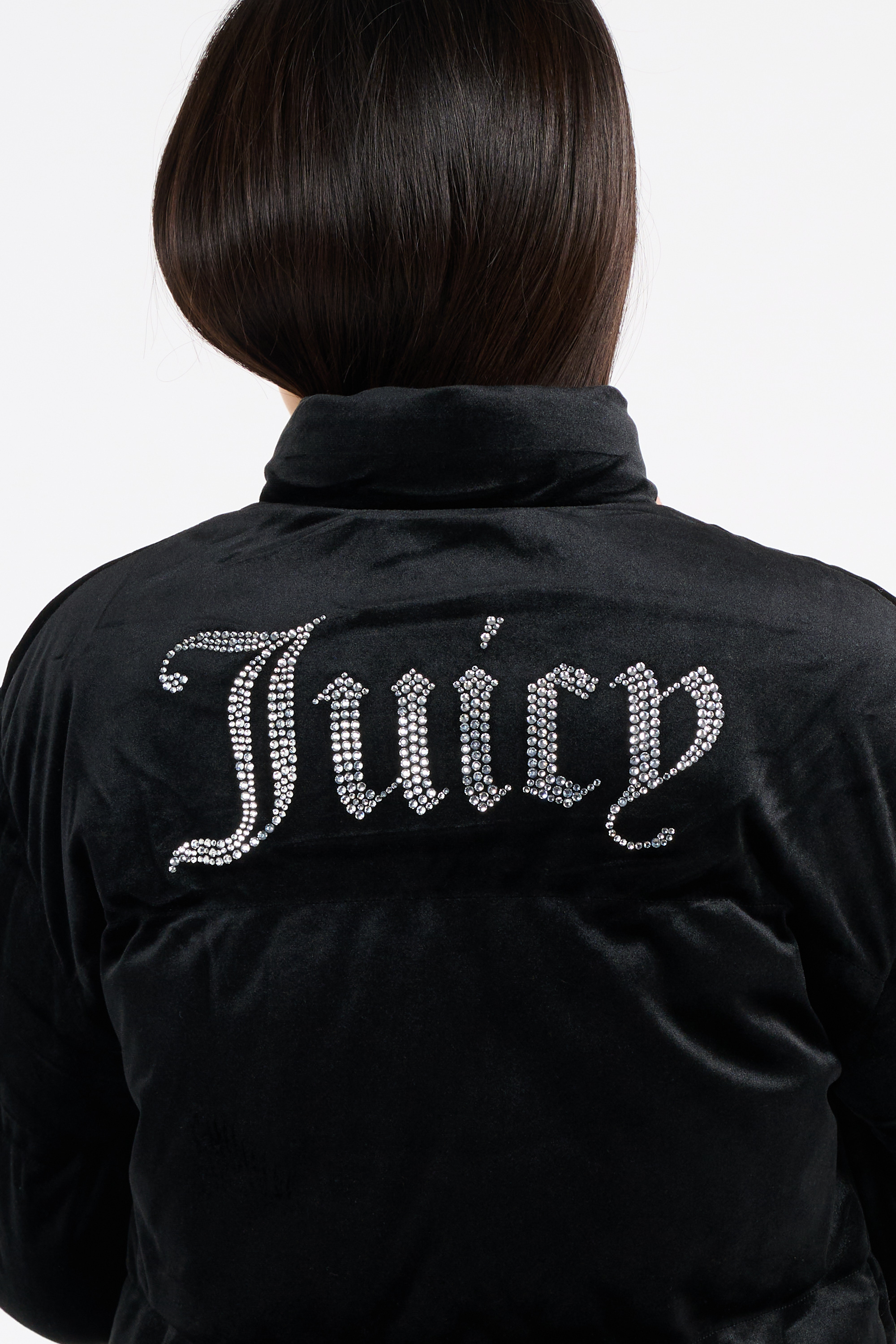 Lightweight quilted padded jacket with high neck Black