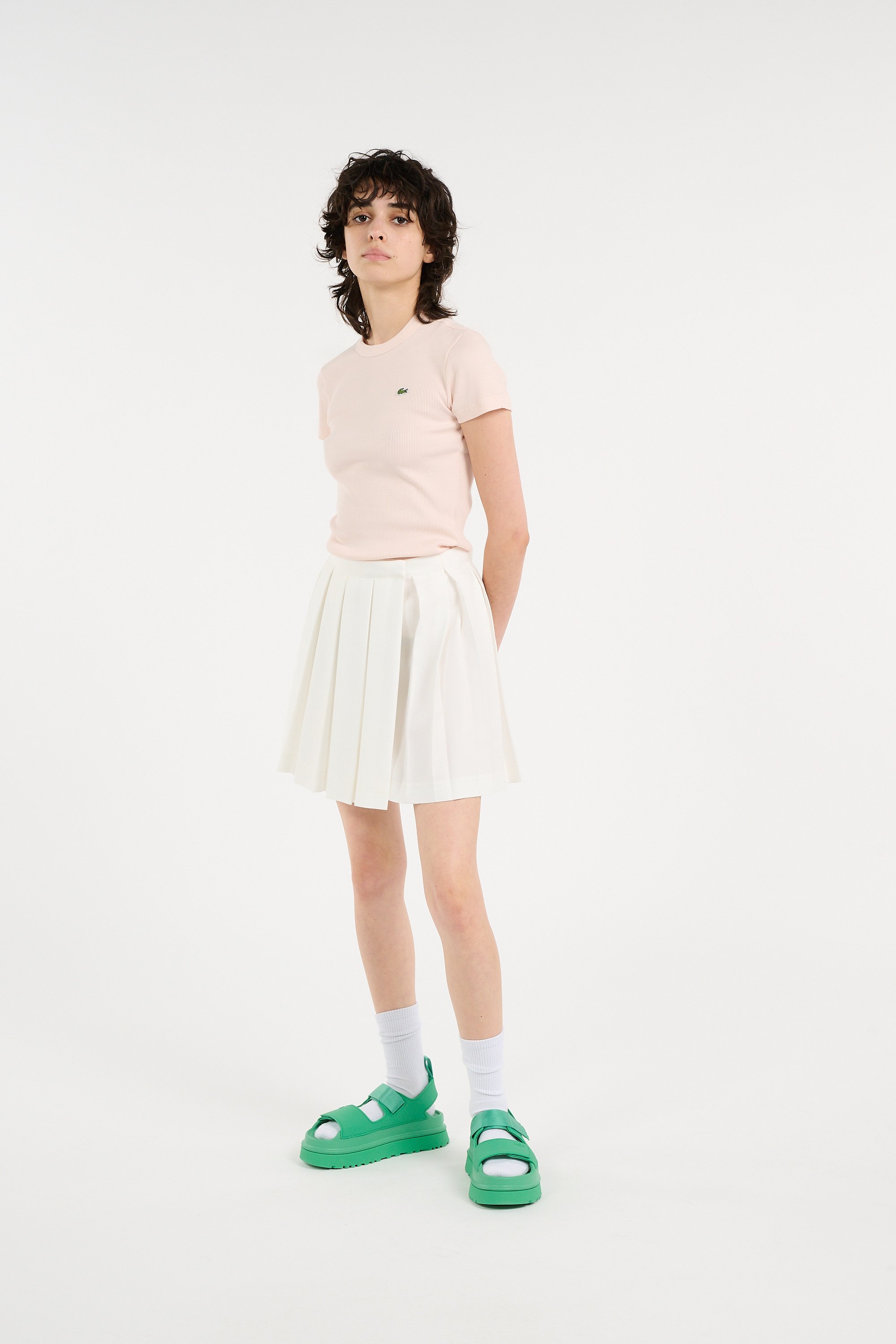 Flat furry sheepskin sandals | Green UGG Women