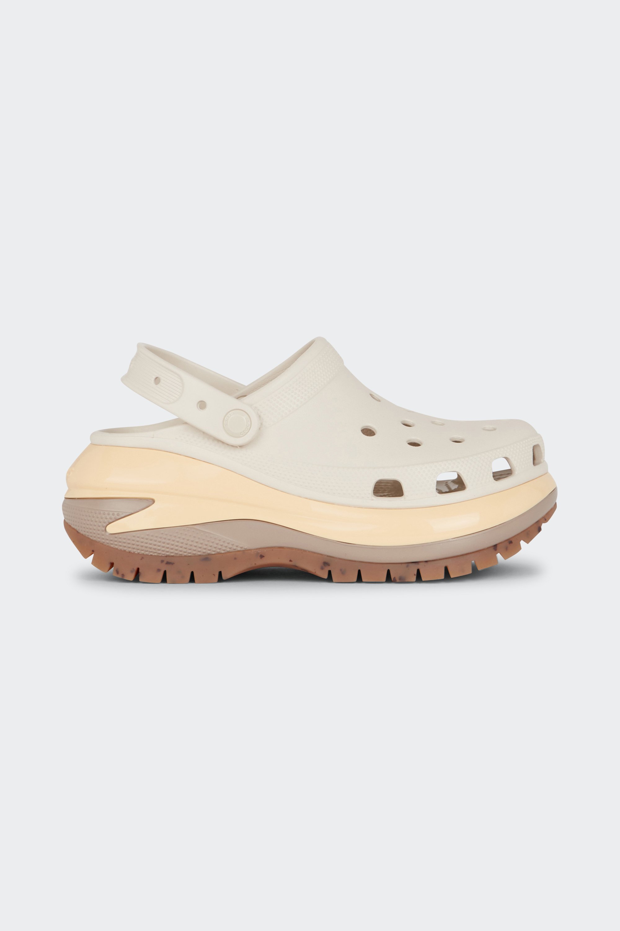 Flat furry sheepskin sandals | Beige by CROCS Flat furry sheepskin sandals Beige