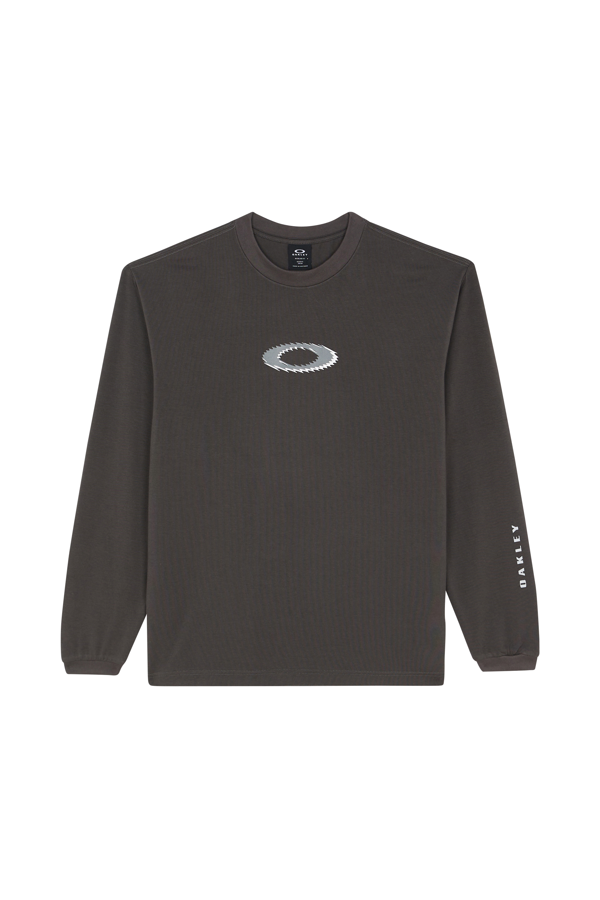 Regular-fit round-neck cotton T-shirt Black