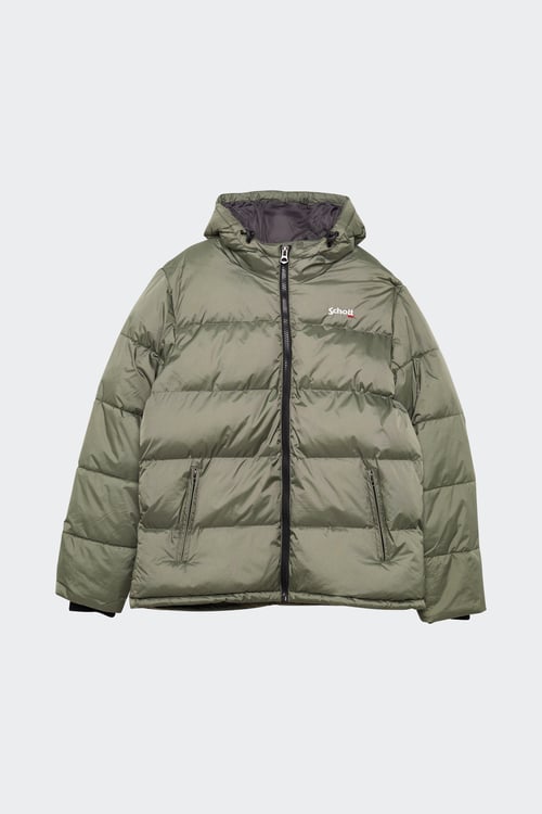 SCHOTT Puffer jacket with hood Green