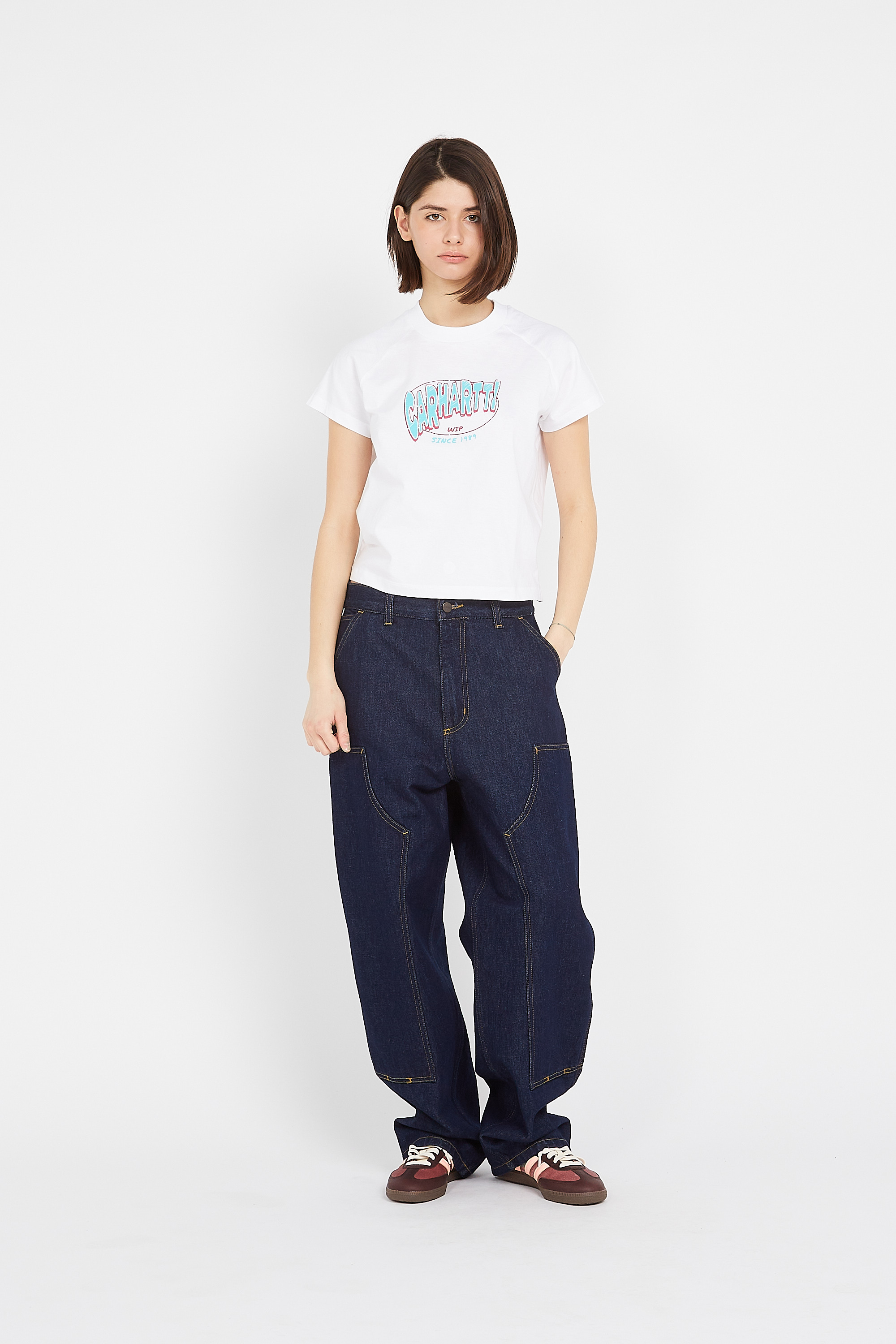 Regular-fit round-neck cotton T-shirt White