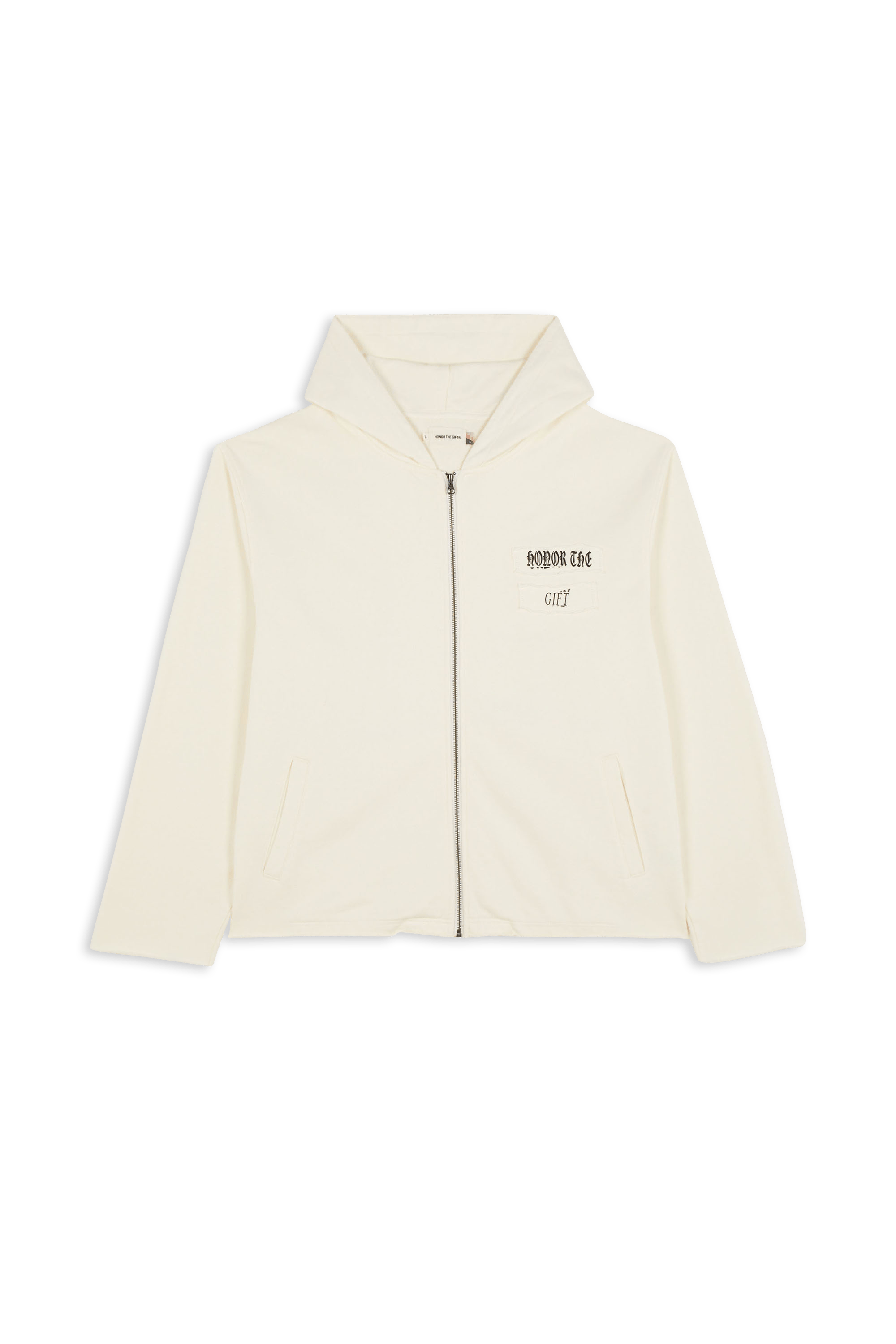 zip-up hoodie HONOR THE GIFT White