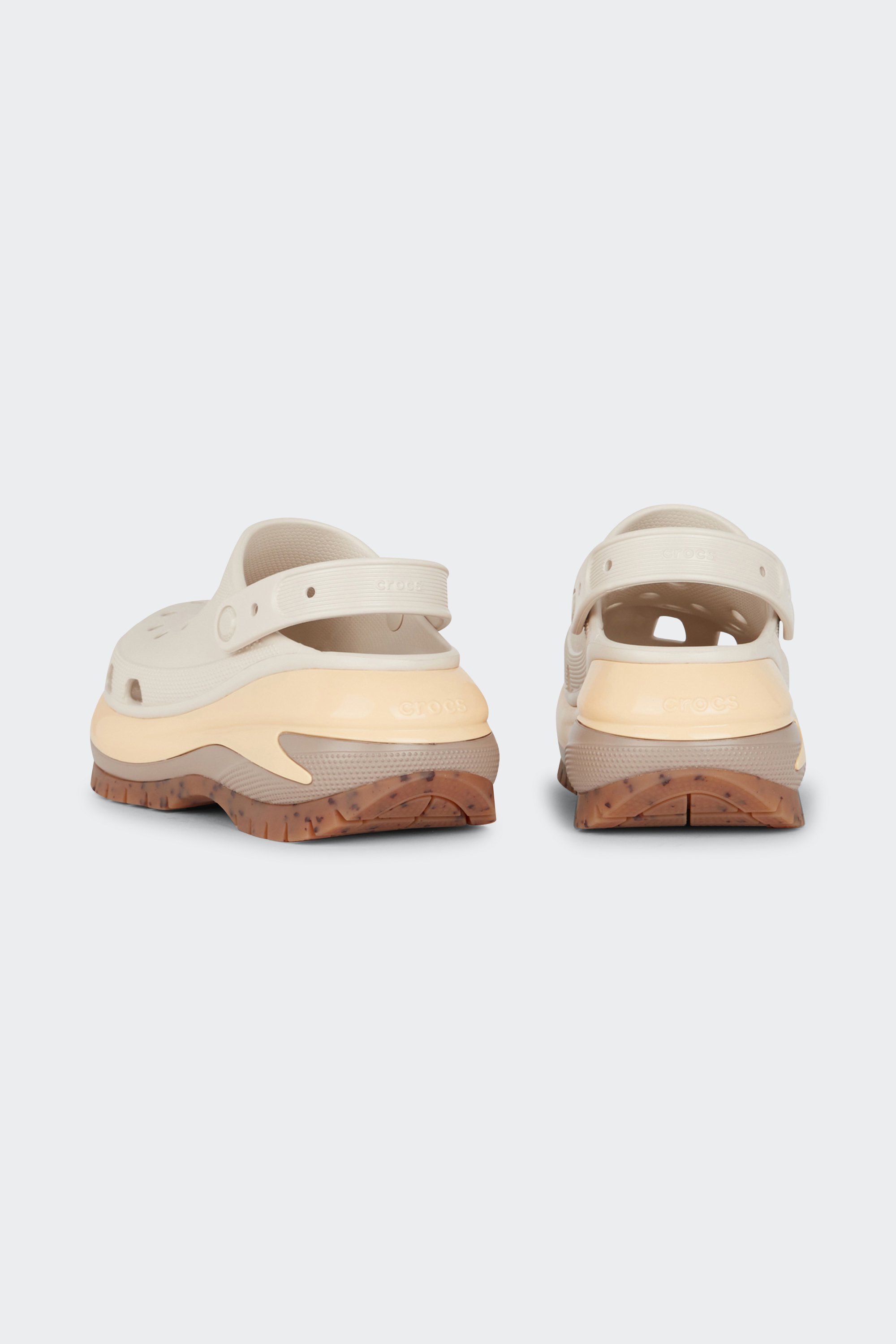 Flat furry sheepskin sandals | Beige by CROCS Flat furry sheepskin sandals Beige