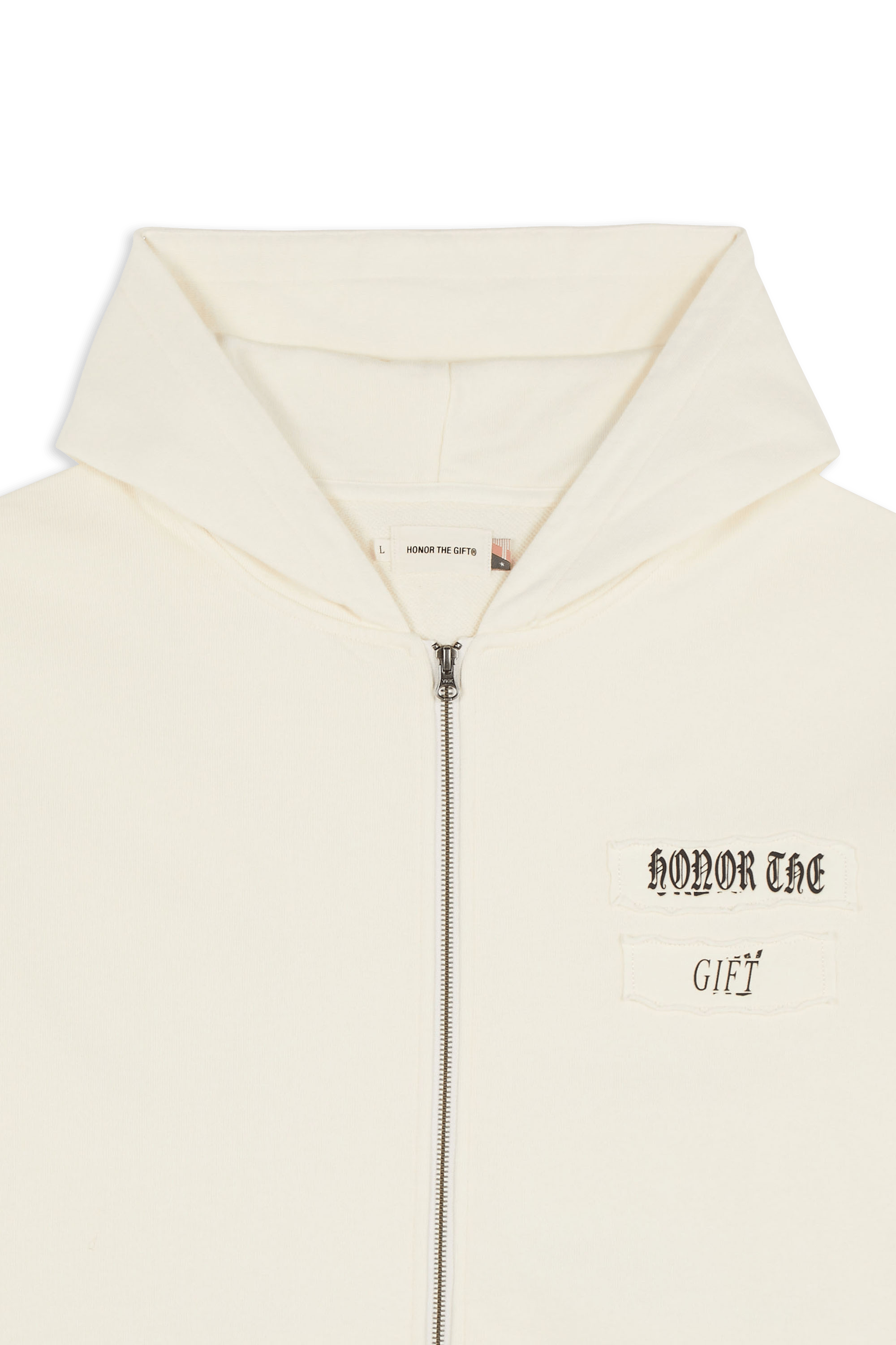 zip-up hoodie HONOR THE GIFT White