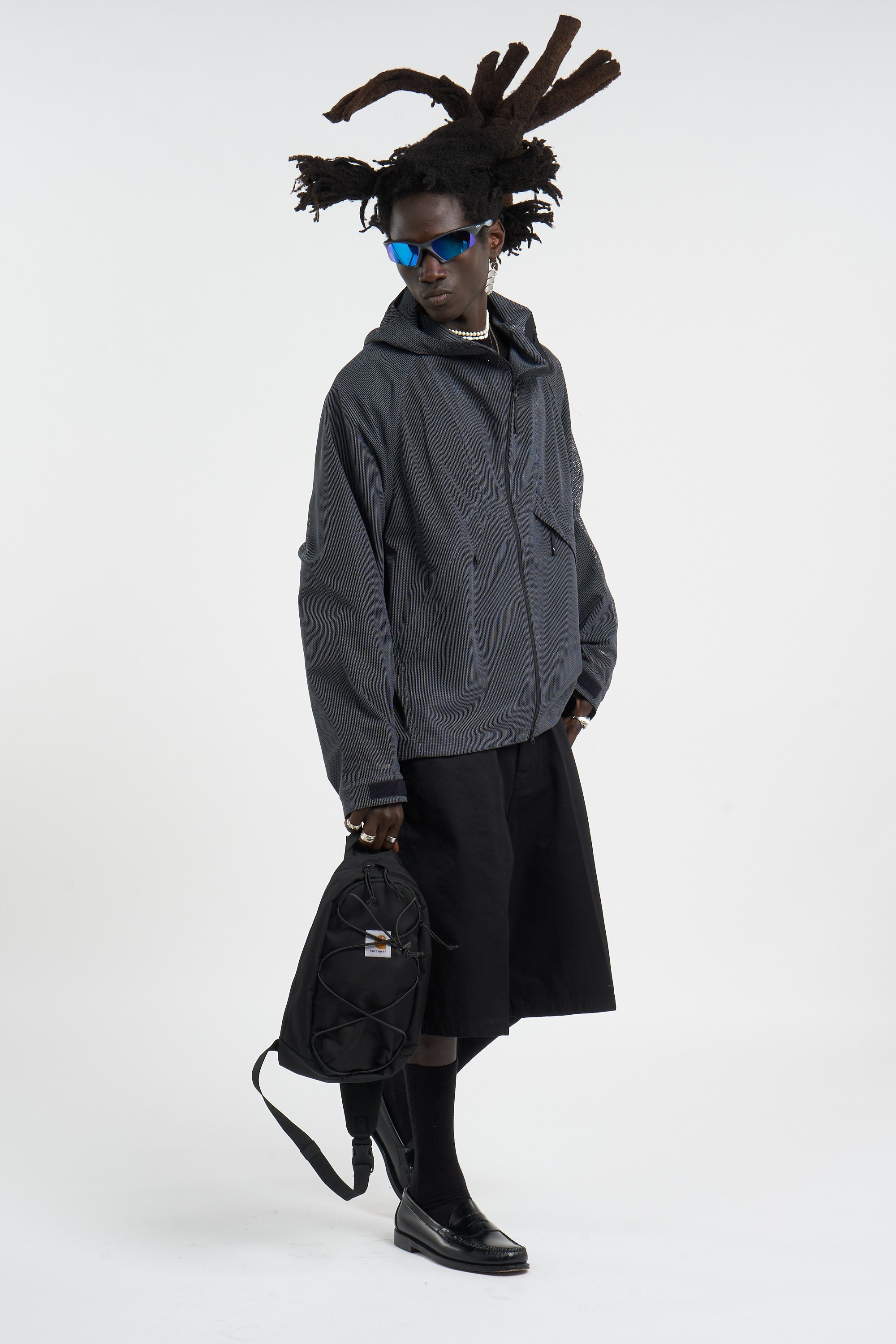 Printed canvas waist bag | Black CARHARTT WIP Men