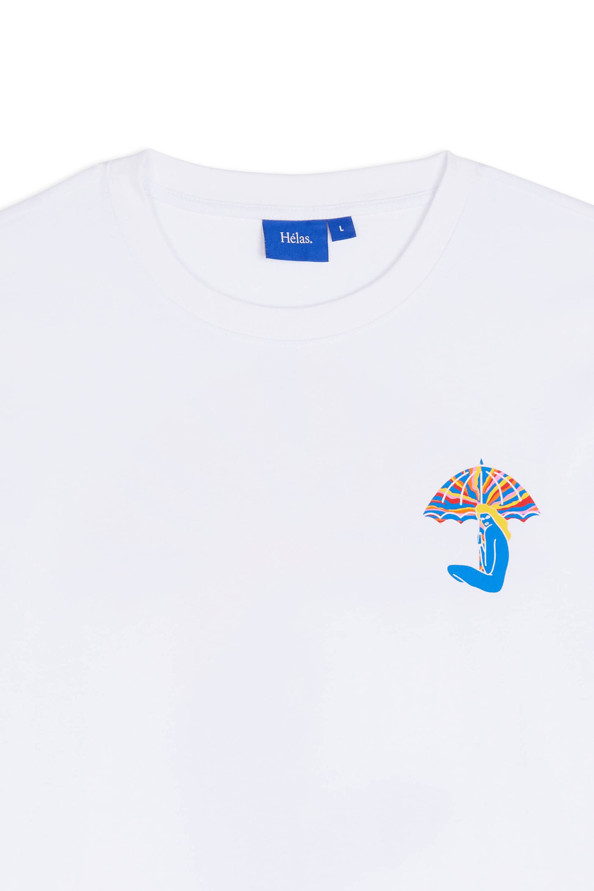 Regular-fit round-neck cotton T-shirt | White HELAS Men
