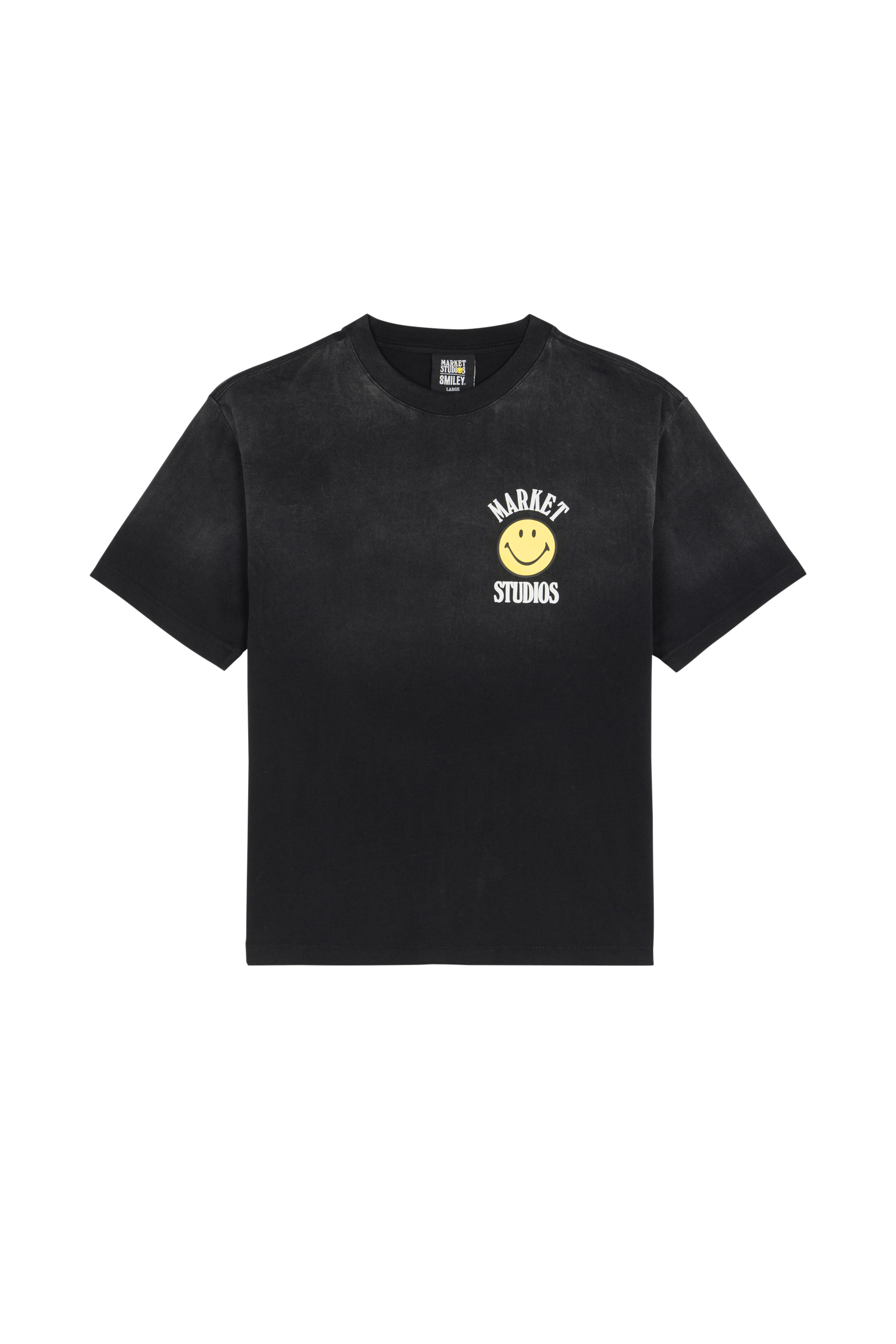 Regular-fit round-neck cotton T-shirt | Black MARKET Men