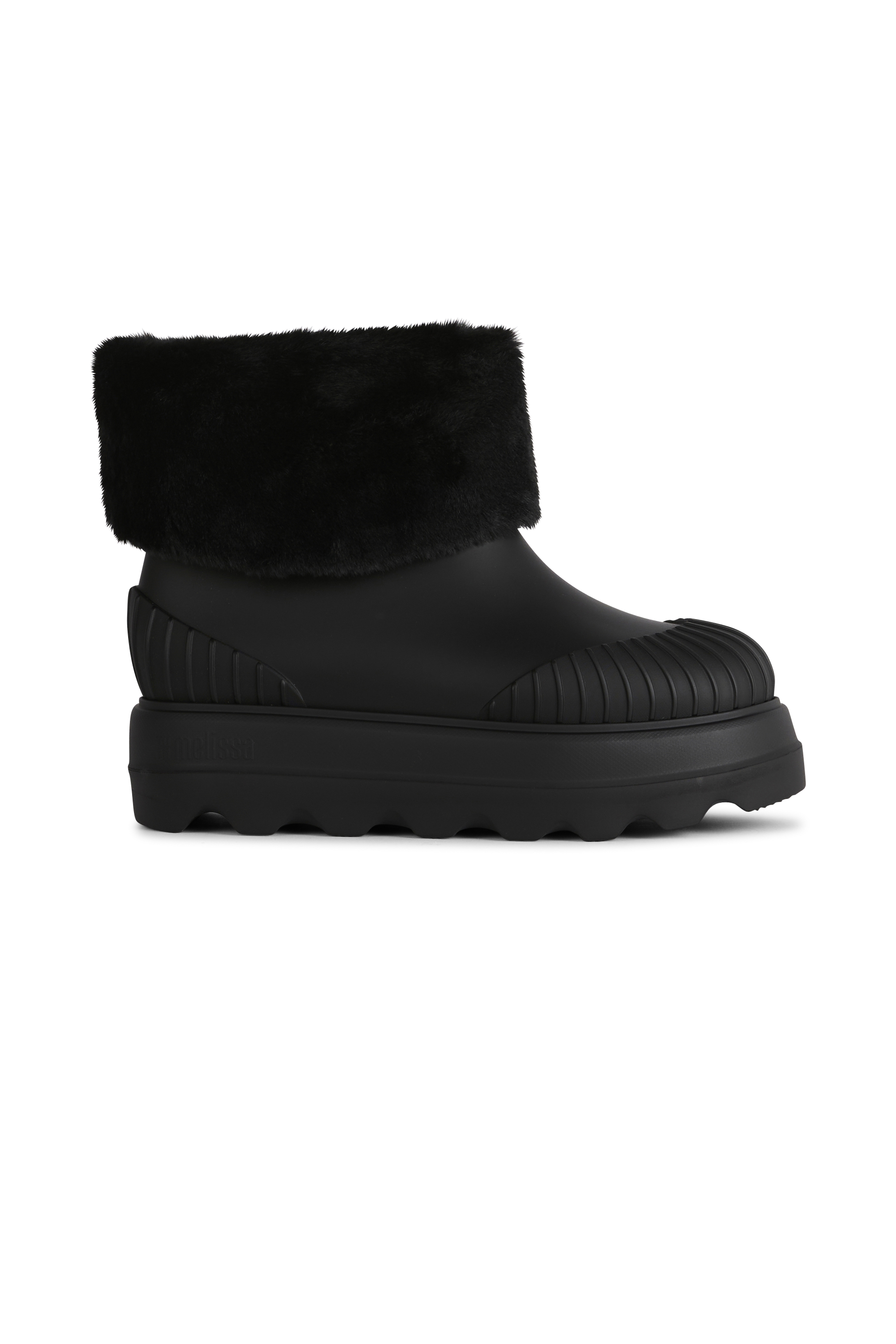 Heeled leather mid-calf boots Black
