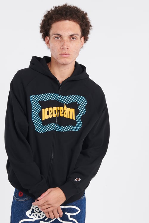 ICE CREAM Hoodie zippé Noir