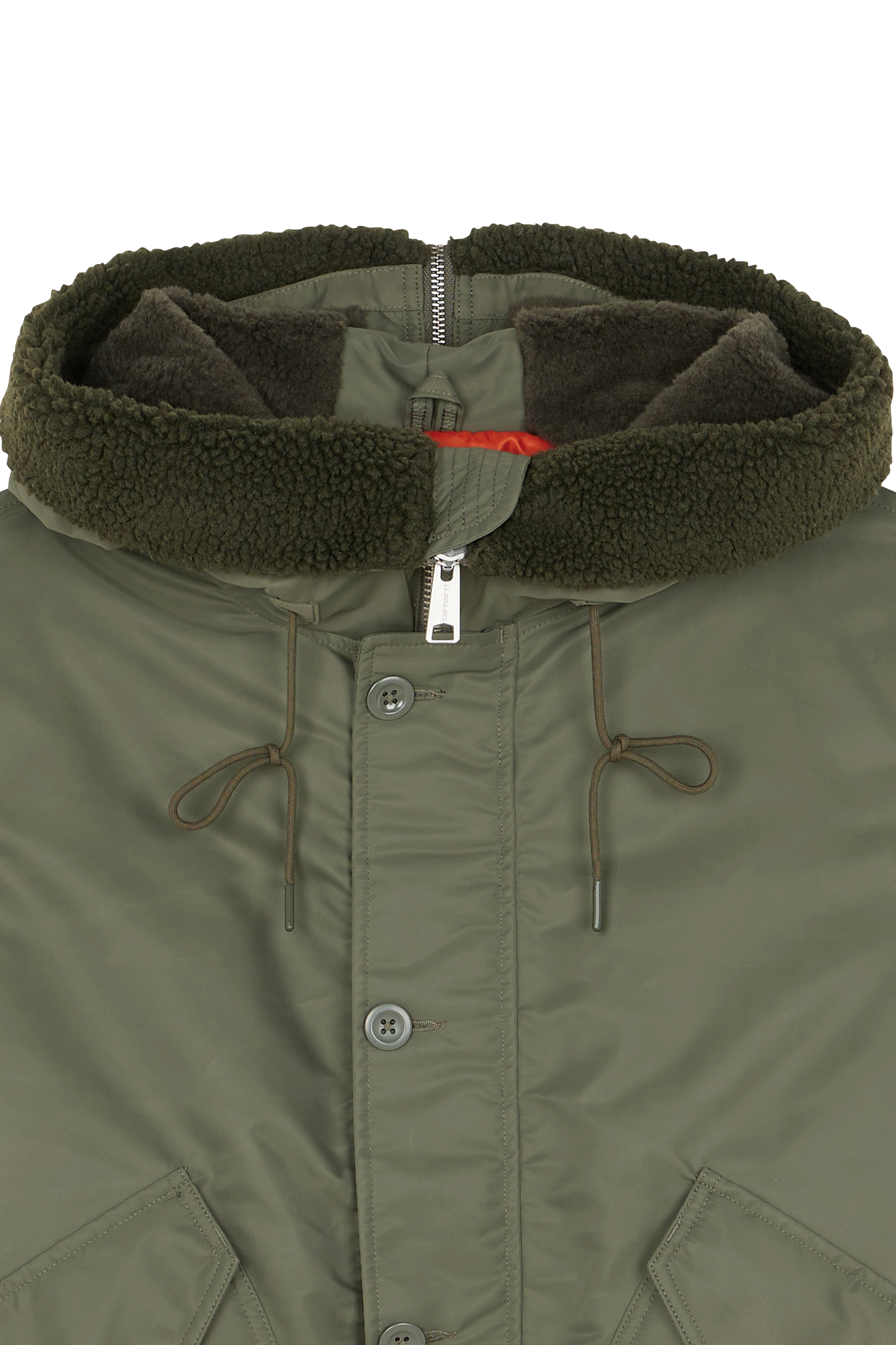 Lightweight quilted padded jacket with high neck Khaki