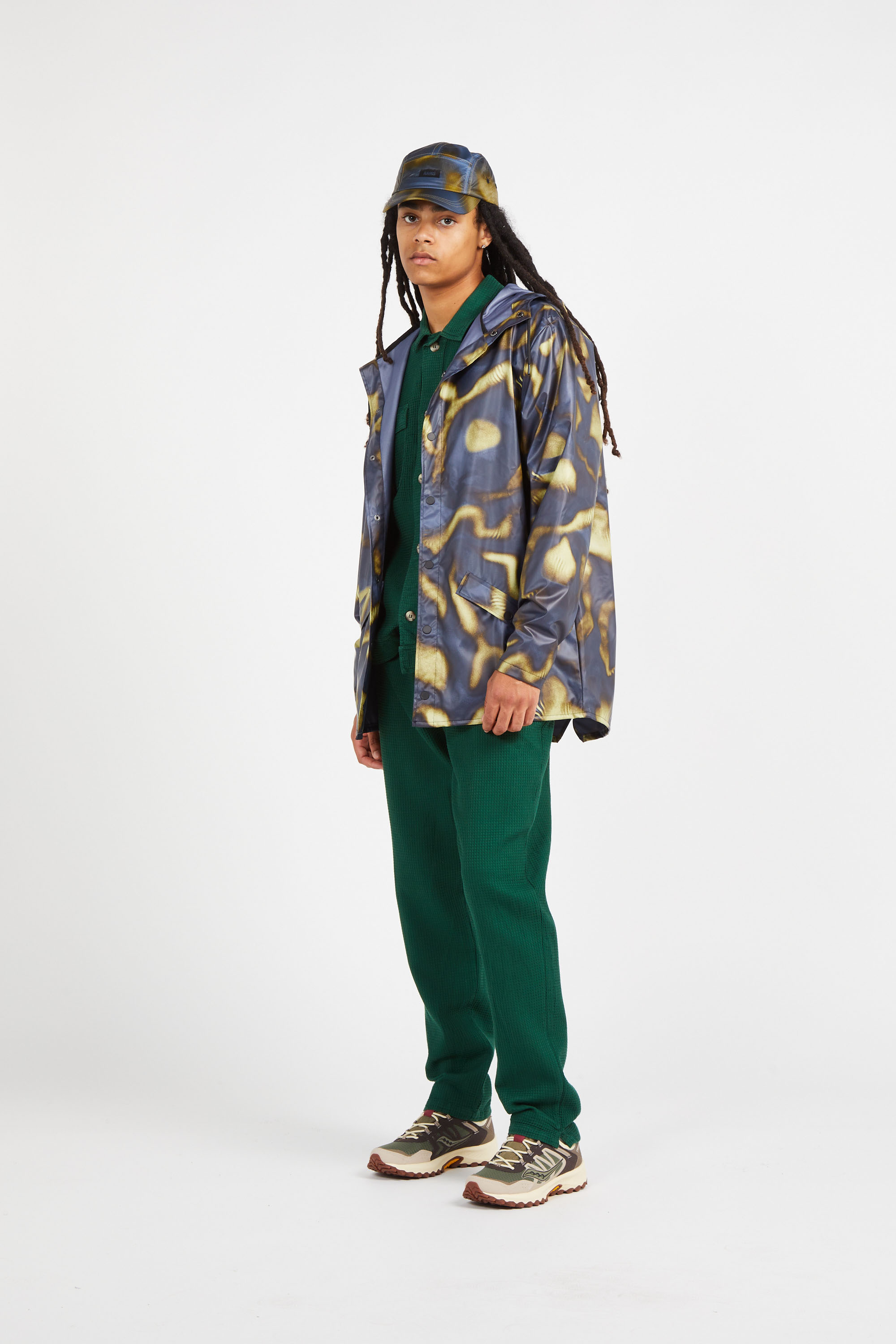 Coupe-vent imperméable à capuche Multicolore