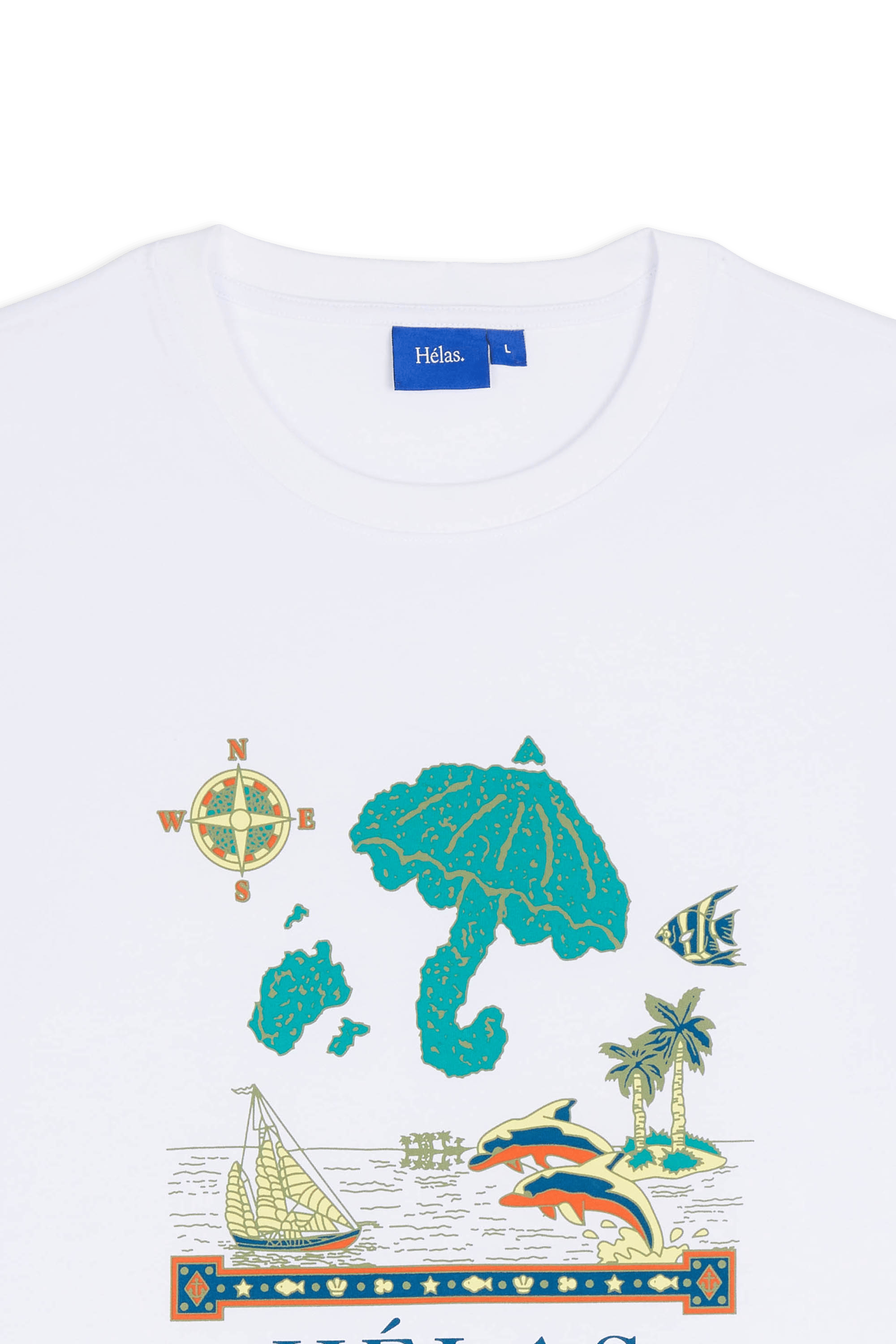 Regular-fit round-neck cotton T-shirt | White HELAS Men