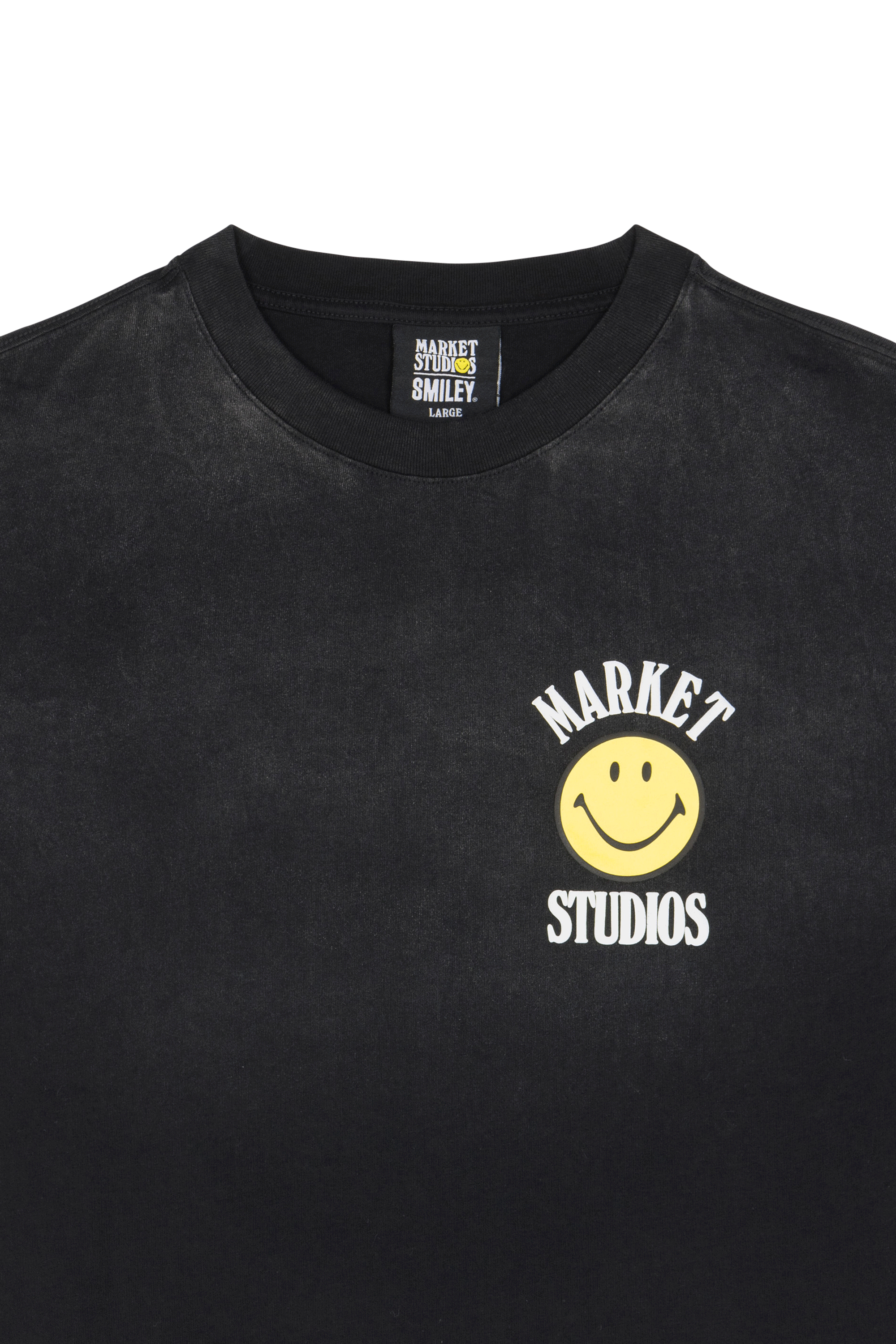 Regular-fit round-neck cotton T-shirt | Black MARKET Men