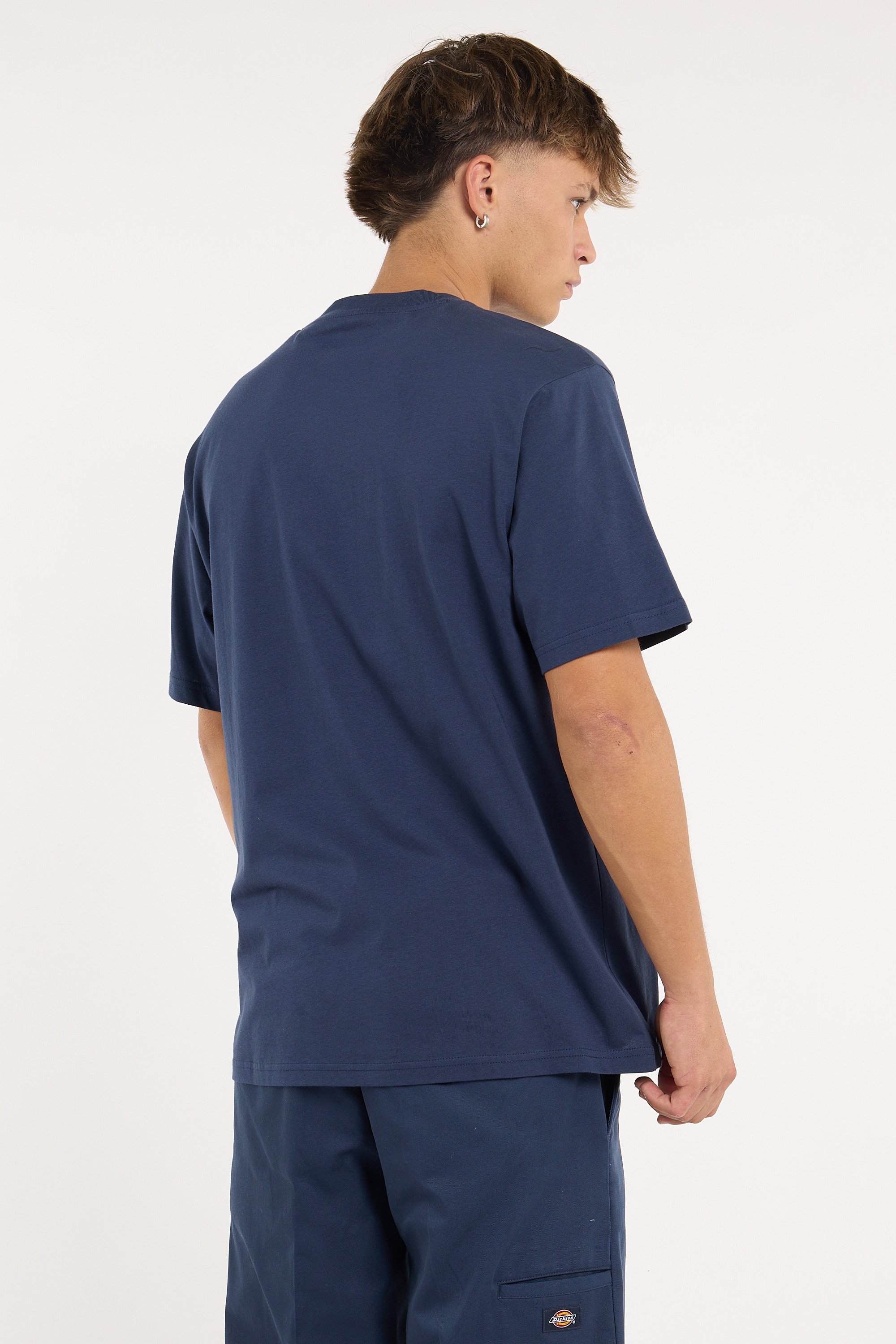 Regular-fit round-neck cotton T-shirt | Blue DICKIES Men