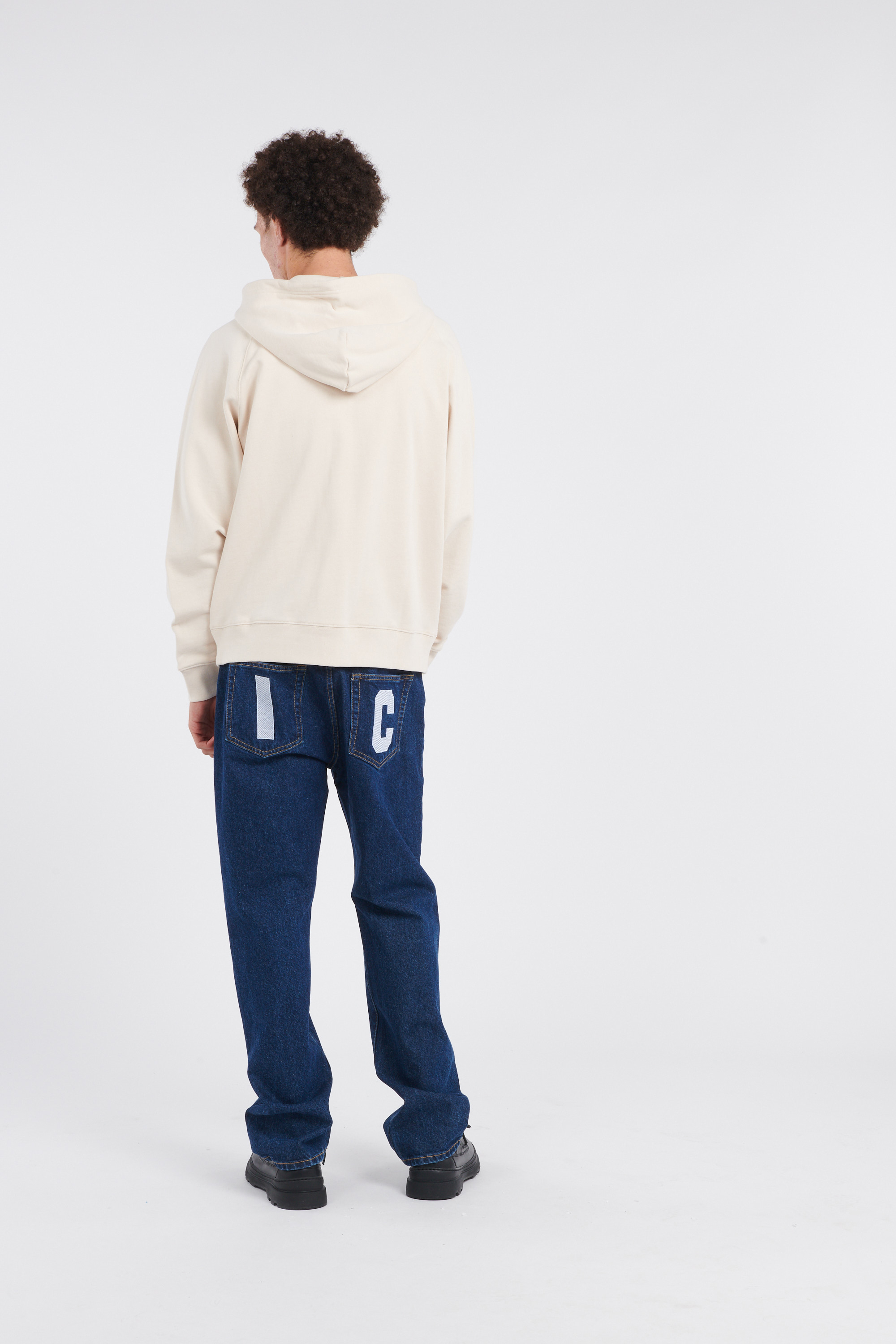Hoodie zippé Beige