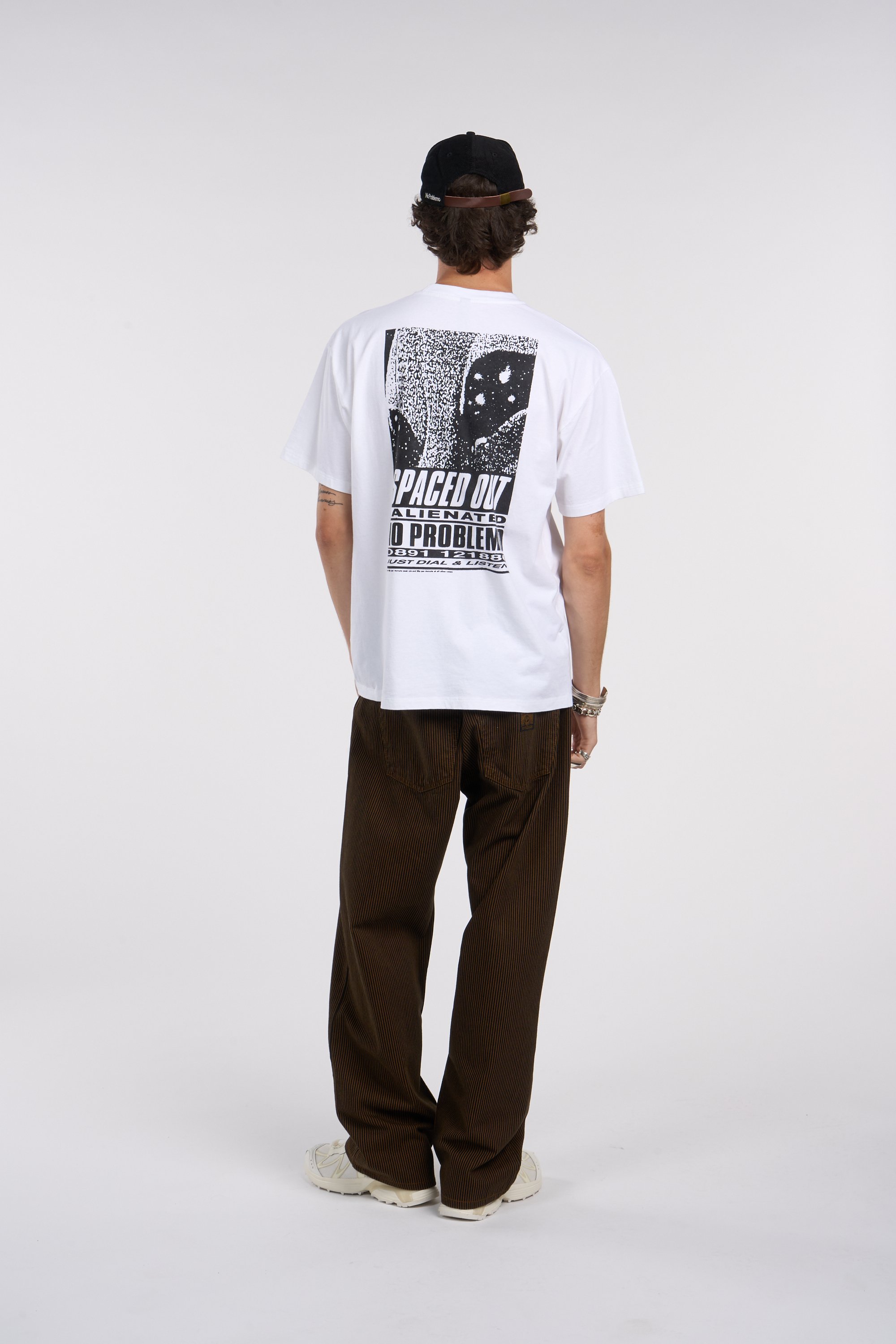 Regular-fit round-neck cotton T-shirt | White by NO PROBLEMO Regular-fit round-neck cotton T-shirt White
