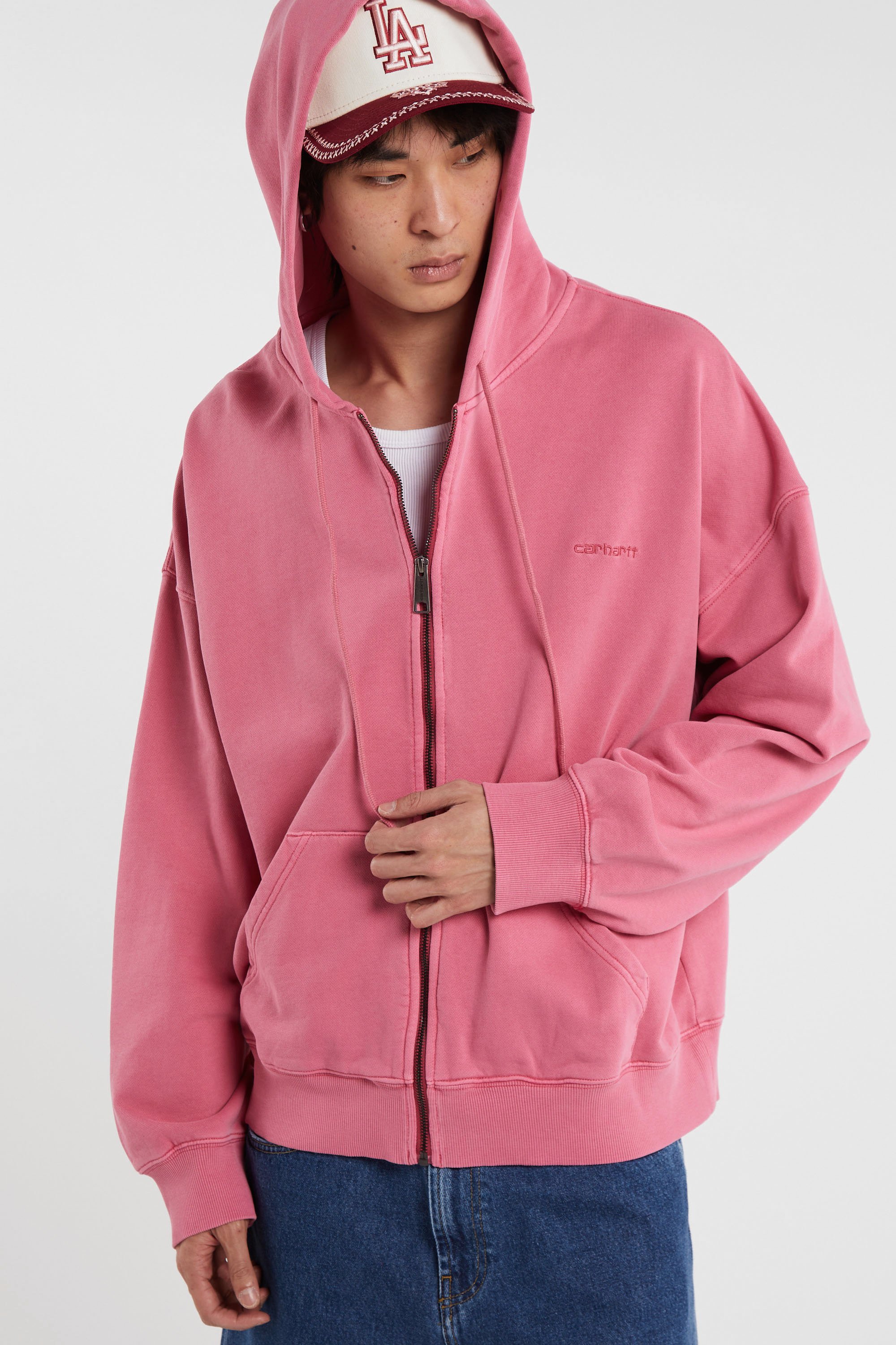 Hoodie zippé Rose