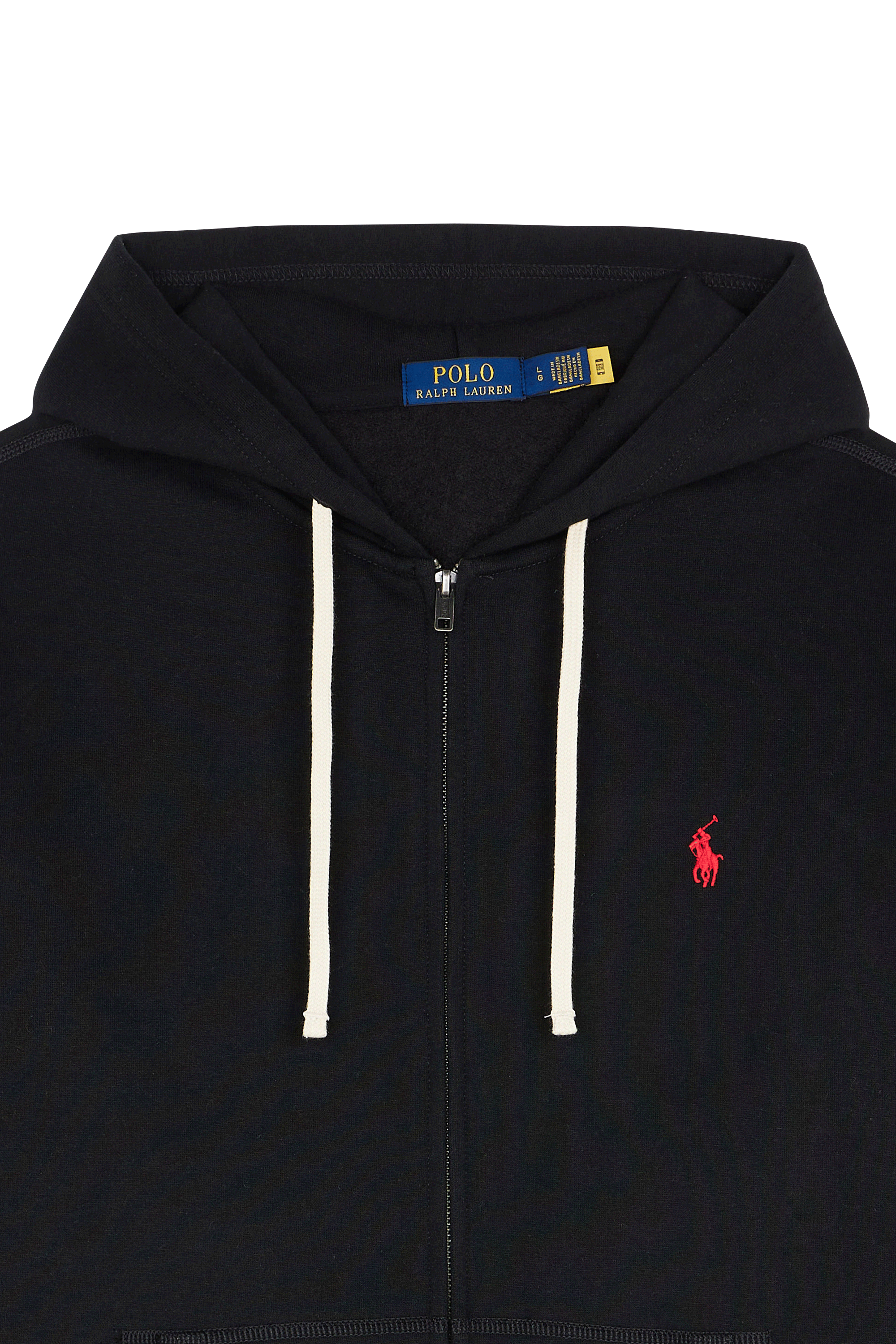 Zippered hoodie Black