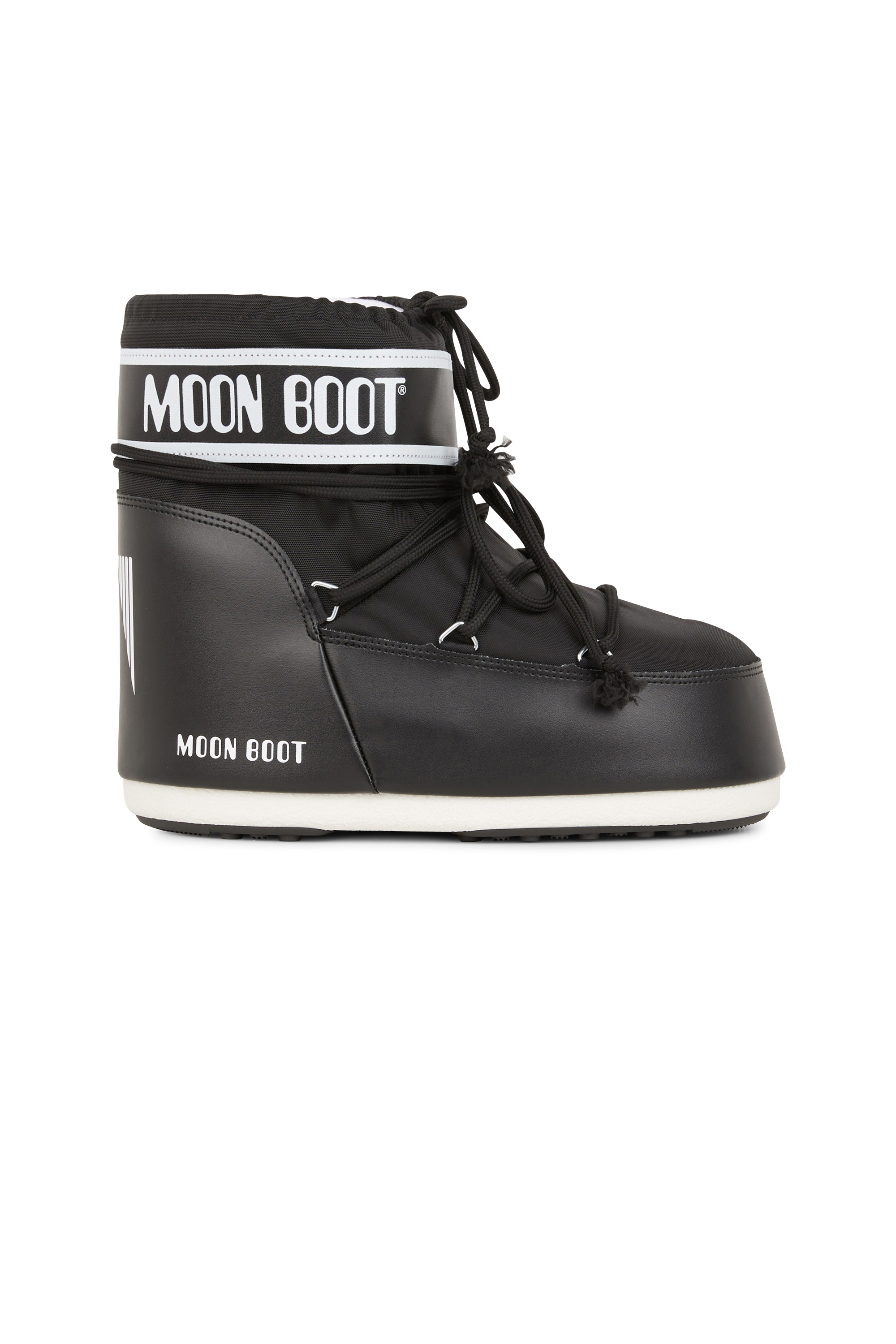 Heeled leather mid-calf boots MOON BOOT White