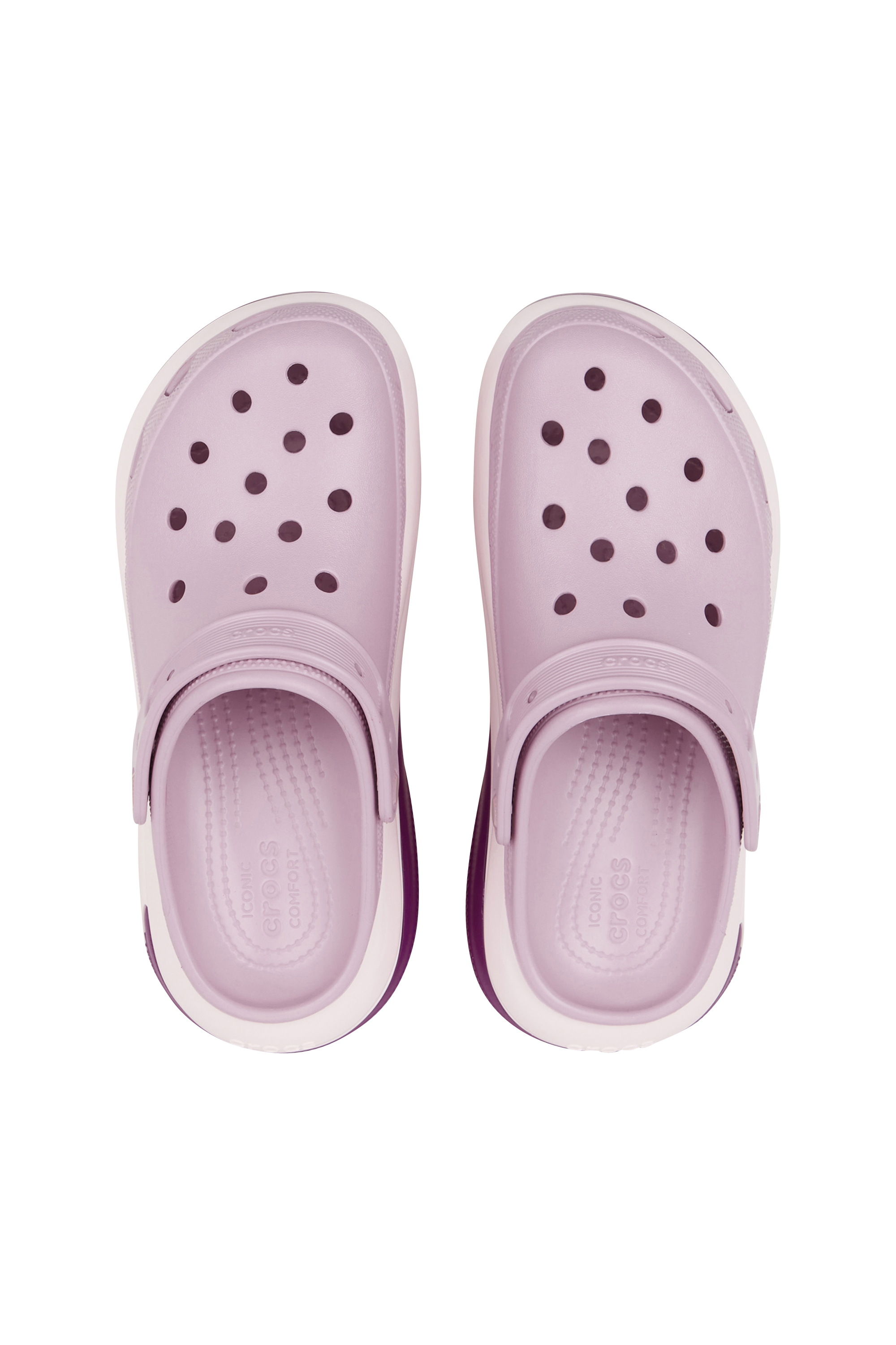 Flat furry sheepskin sandals Purple