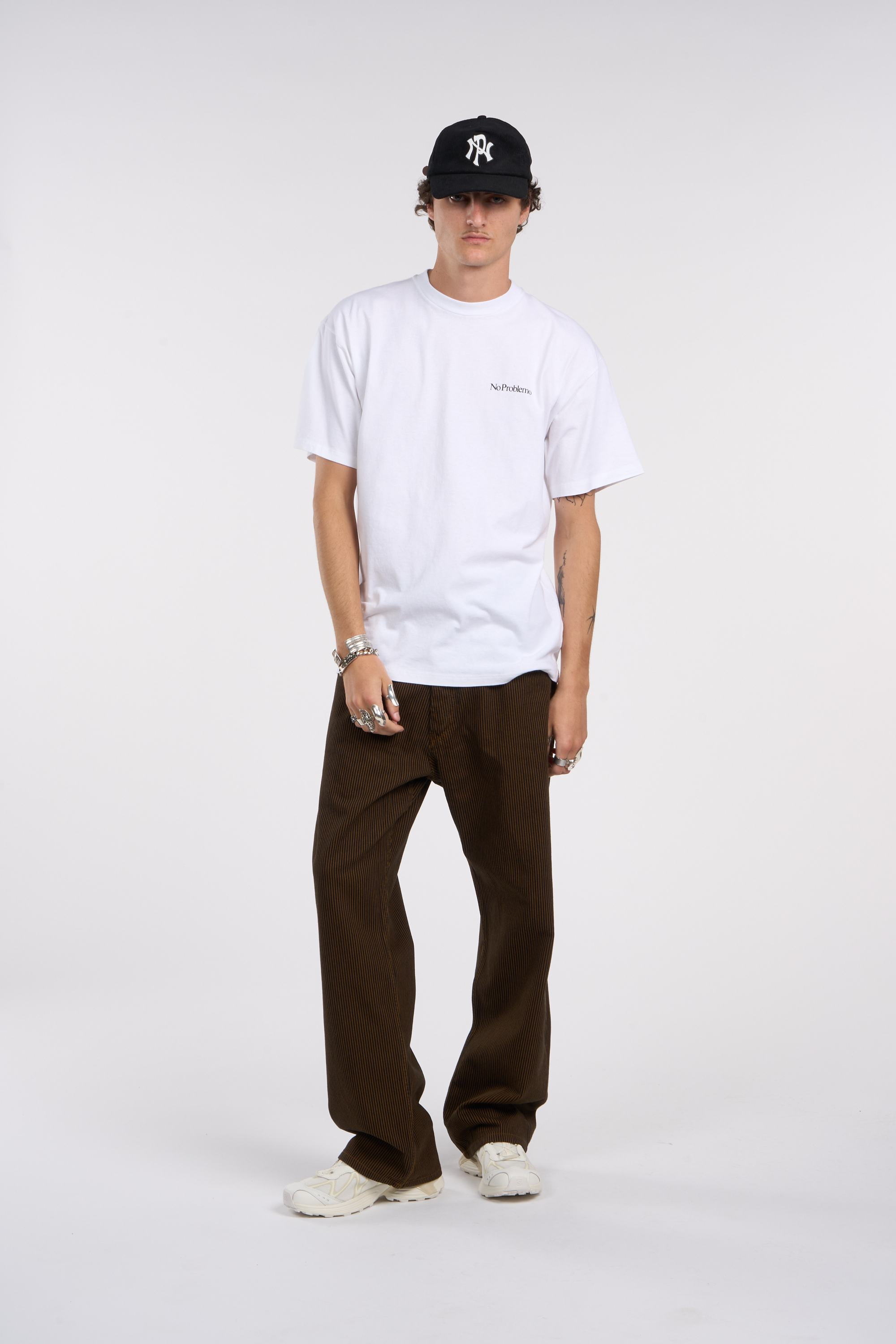 Regular-fit round-neck cotton T-shirt White