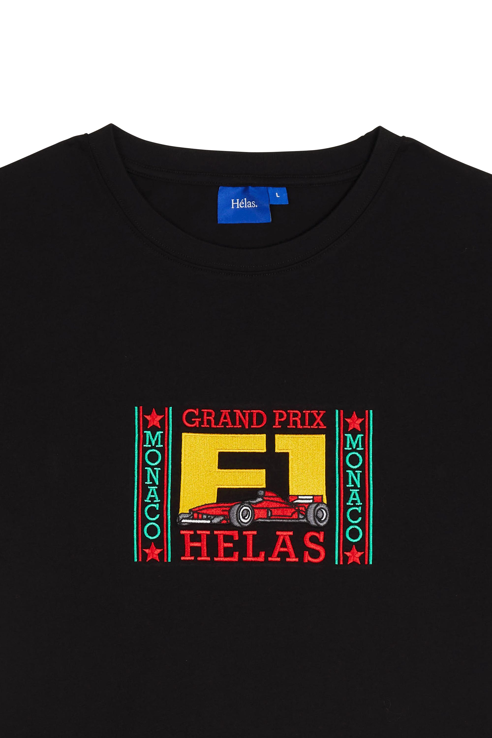 Regular-fit round-neck cotton T-shirt | Black HELAS Men