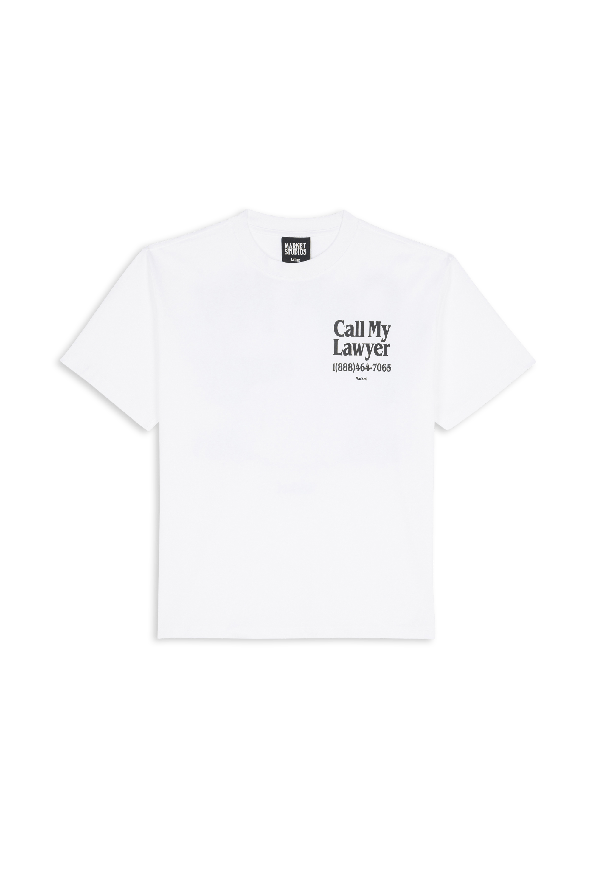 Regular-fit round-neck cotton T-shirt | White MARKET Men