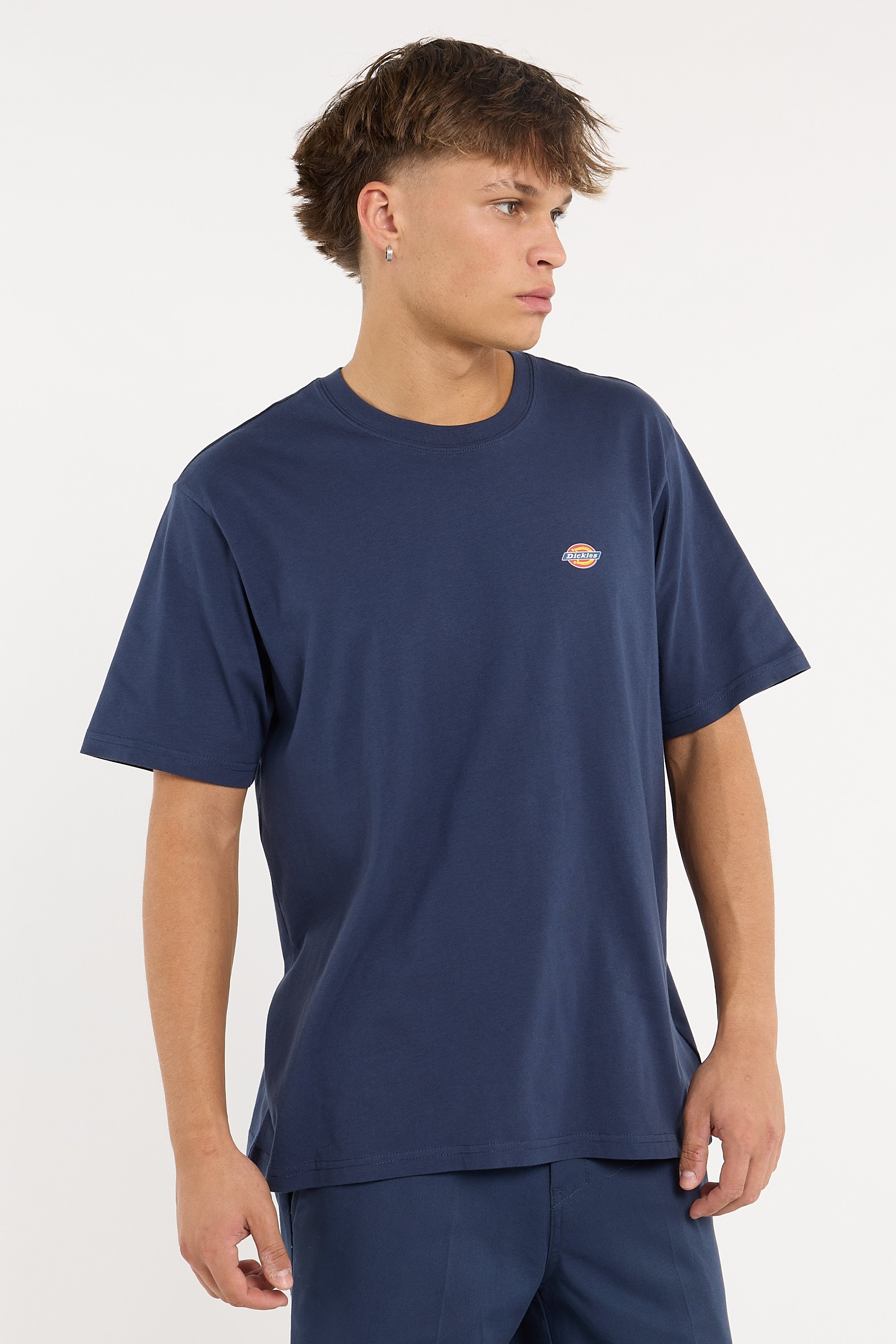 Regular-fit round-neck cotton T-shirt | Blue DICKIES Men
