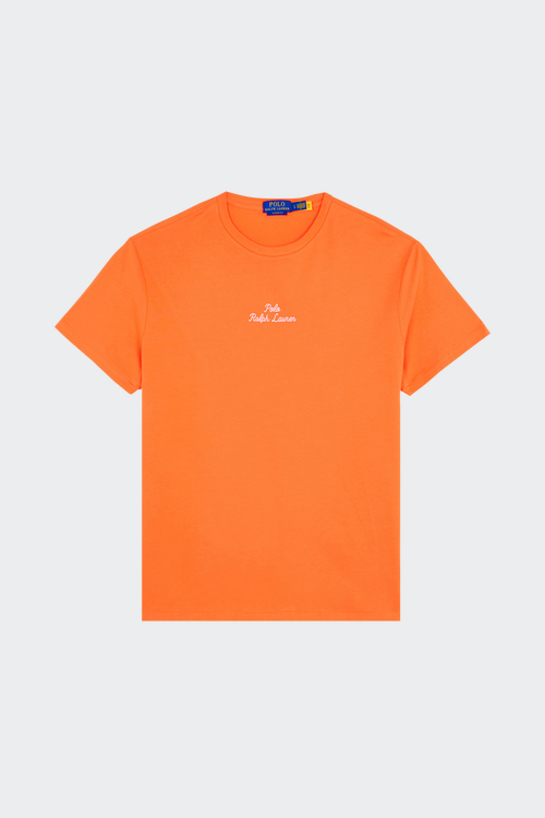 Stone Island chest logo-patch detail polo shirt T-shirt Orange