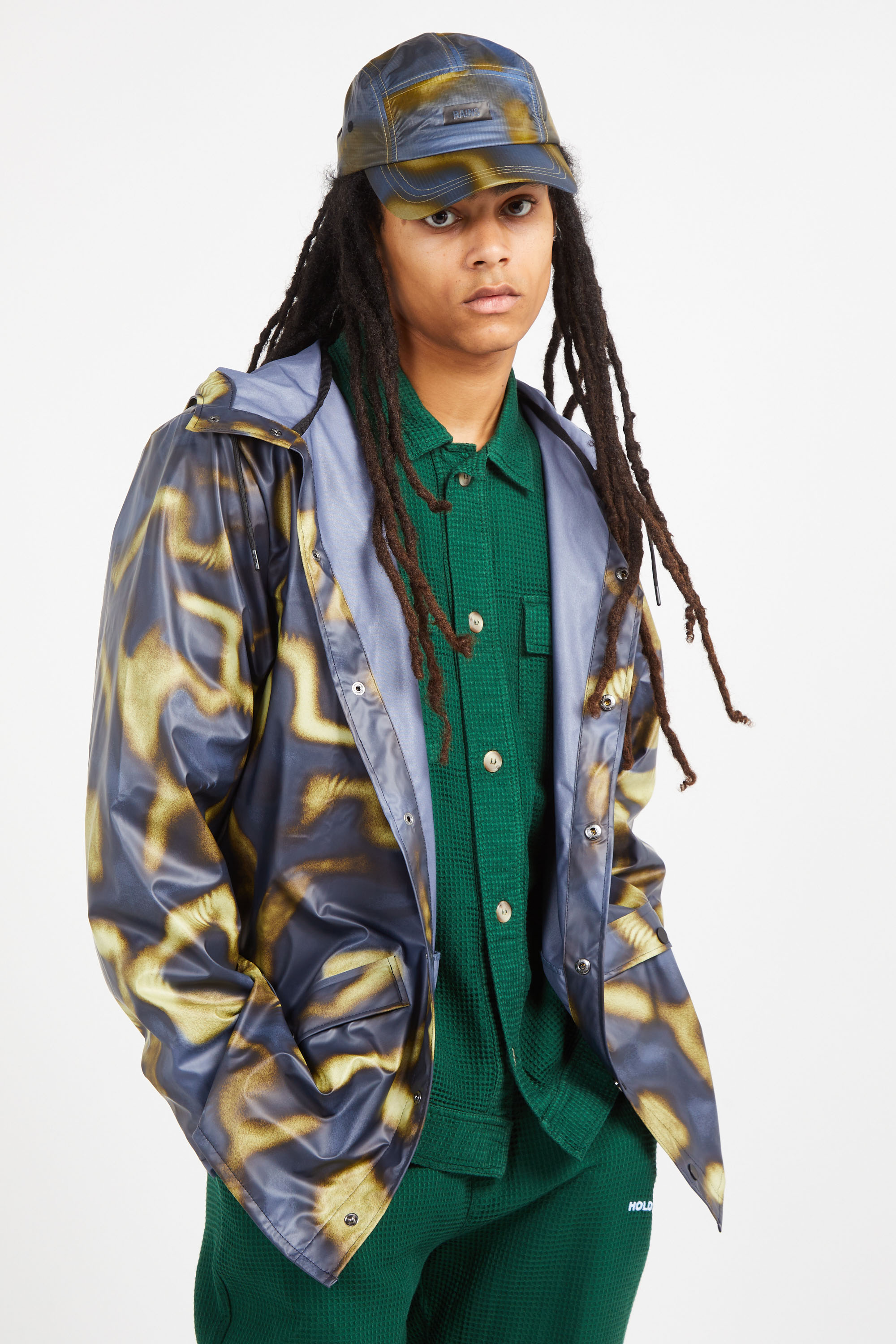 Coupe-vent imperméable à capuche Multicolore